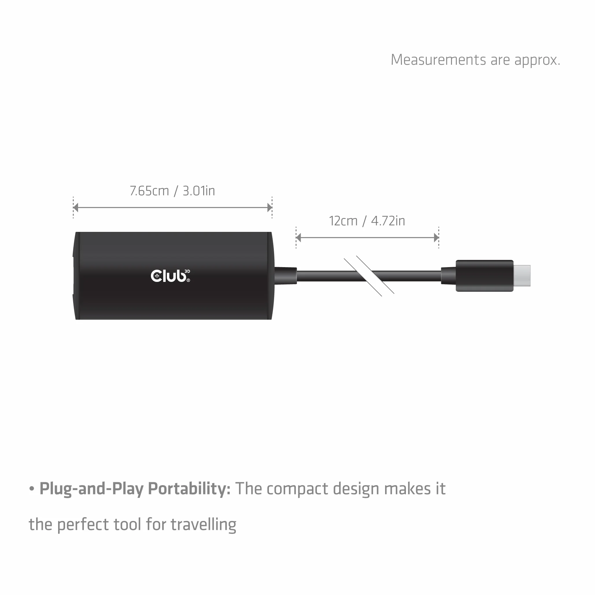 Club3D CAC-2531 USB-C® do RJ45 10G adapter Ethernet
