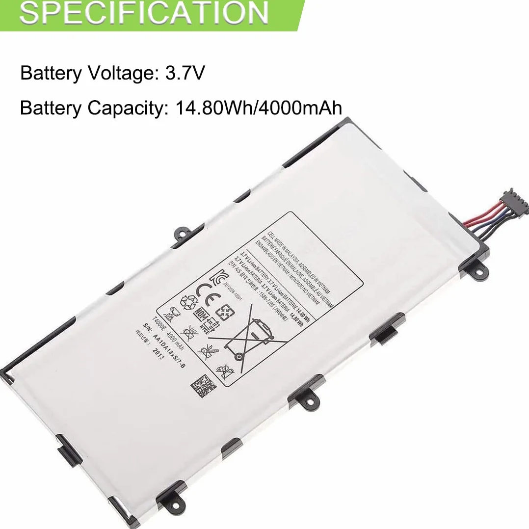 XITAIAN 3.7V 14.80Wh T4000E Bateria Zamiennik do Samsung Galaxy Tab 3 7.0 SM-T210R