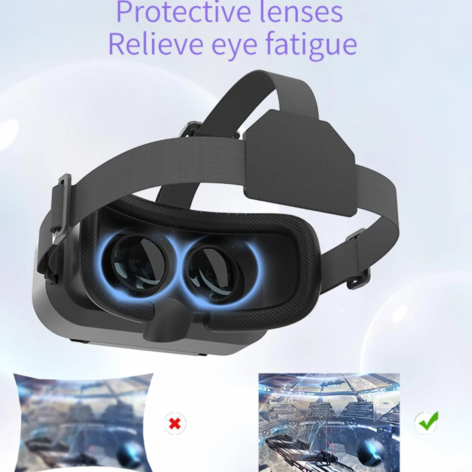 5 Pcs Okulary wirtualnej rzeczywisto?ci - Zestaw s?uchawkowy VR dla Androida | Okulary HD VR Zestaw s?uchawkowy do wirtualnej rzeczywisto?ci do gier VR Filmy, zestaw s?uchawkowy VR do Homraa