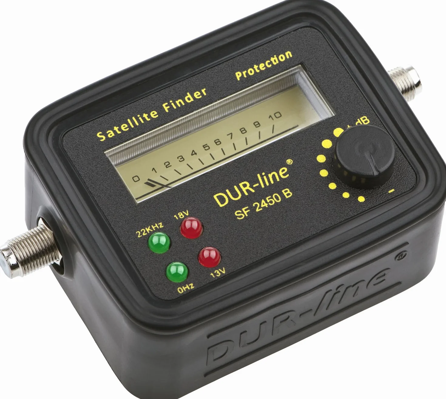 Dur-Line® Wyszukiwarka satelitarna SF 24XX, czytnik siły sygnału do precyzyjnego ustawienia cyfrowej anteny satelitarnej, wysoka czułość wejściowa, w zestawie kabel F i szczegółowa instrukcja obsługi
