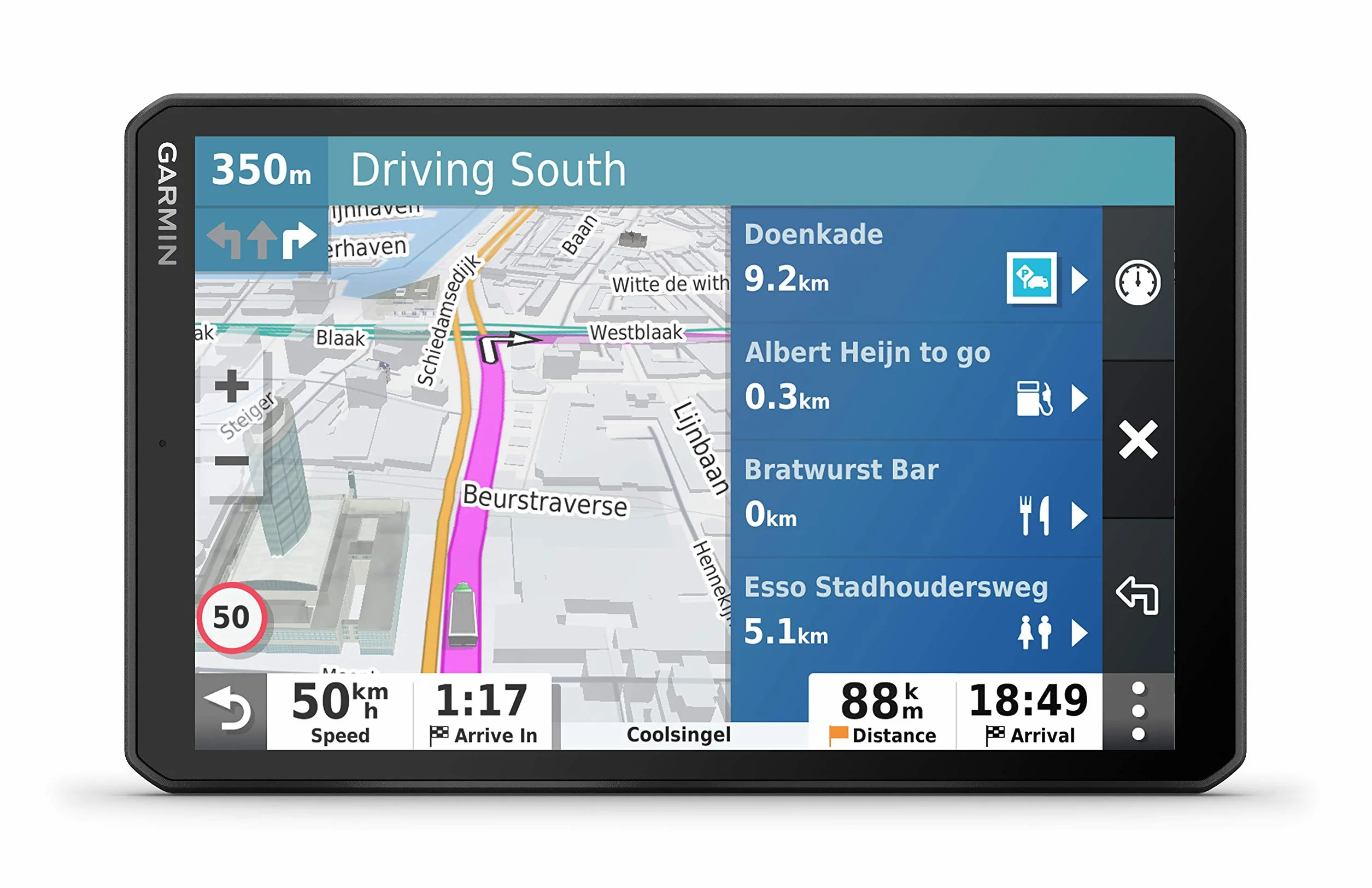 Garmin dēzl LGV800 MT-S nawigacja do samochodów ciężarowych z ekranem dotykowym HD 8" (20,3 cm)
