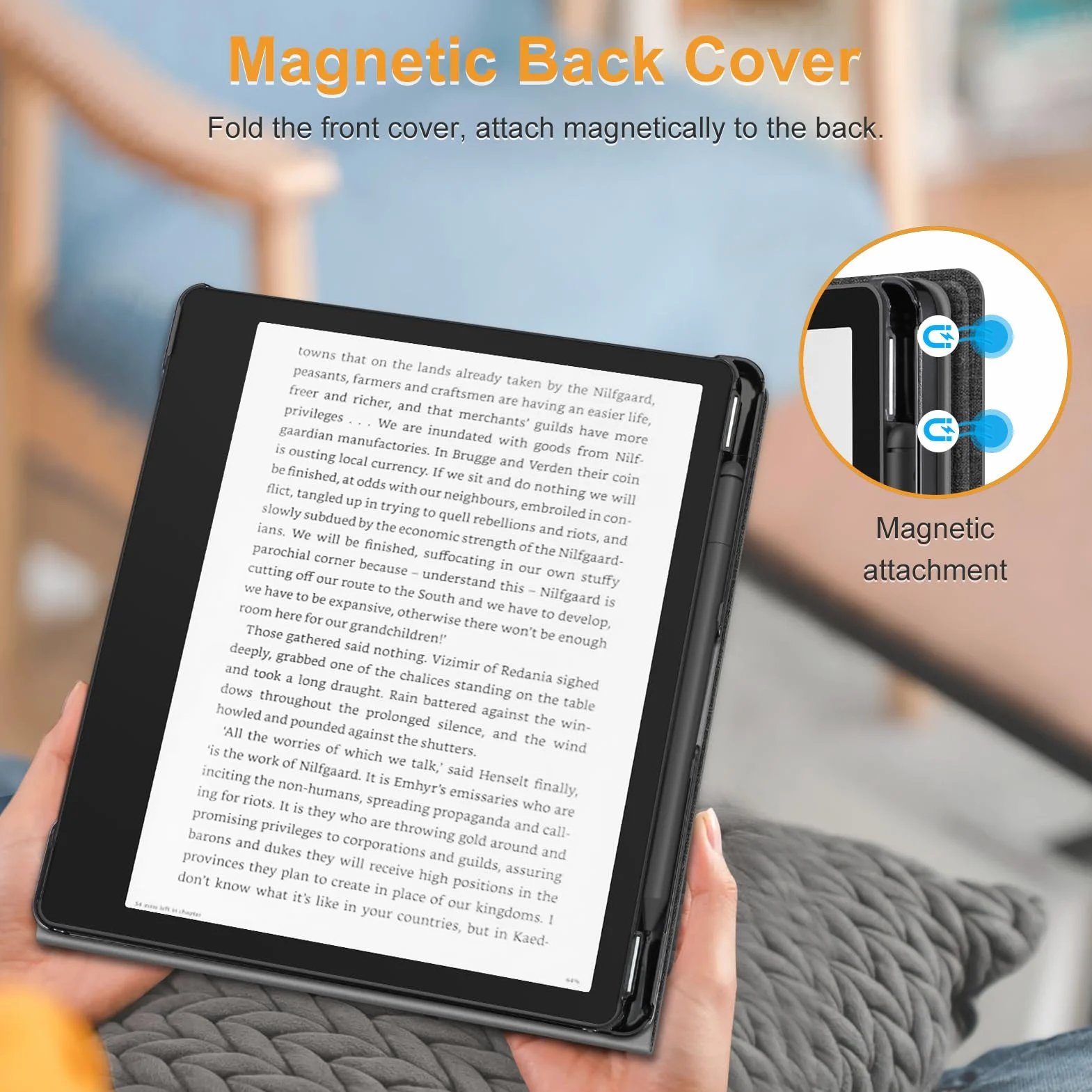 Fintie Etui do Kindle Scribe – [wbudowany uchwyt na długopis] wysokiej jakości skóra PU, potrójnie składany pokrowiec z funkcją automatycznego uśpienia/budzenia, kompatybilny z Kindle Scribe 2022