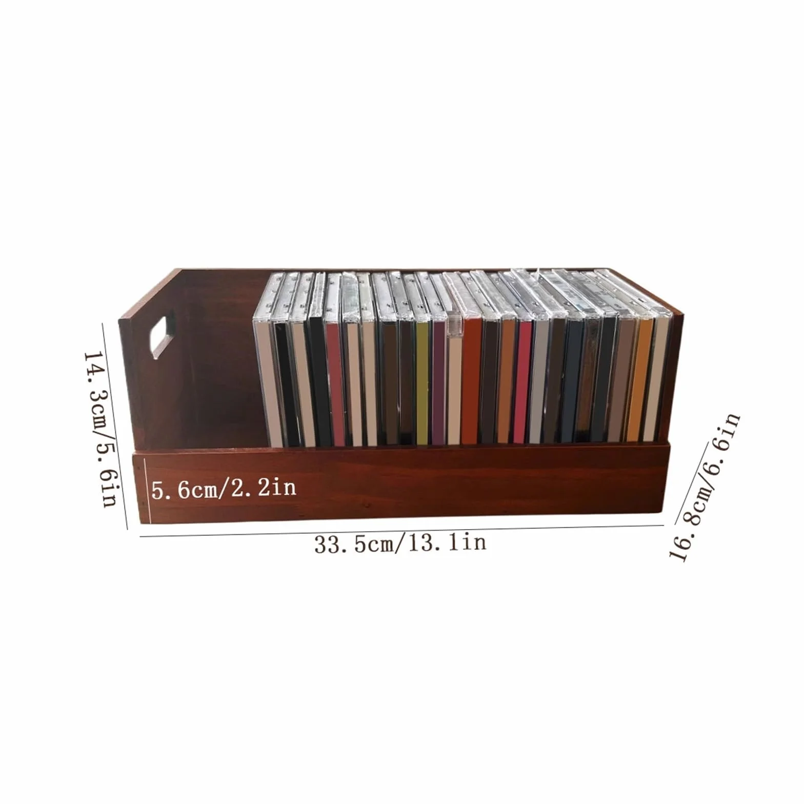 Stojak na płyty CD Drewniany stojak na płyty CD w stylu retro, do domu, stół, albumu