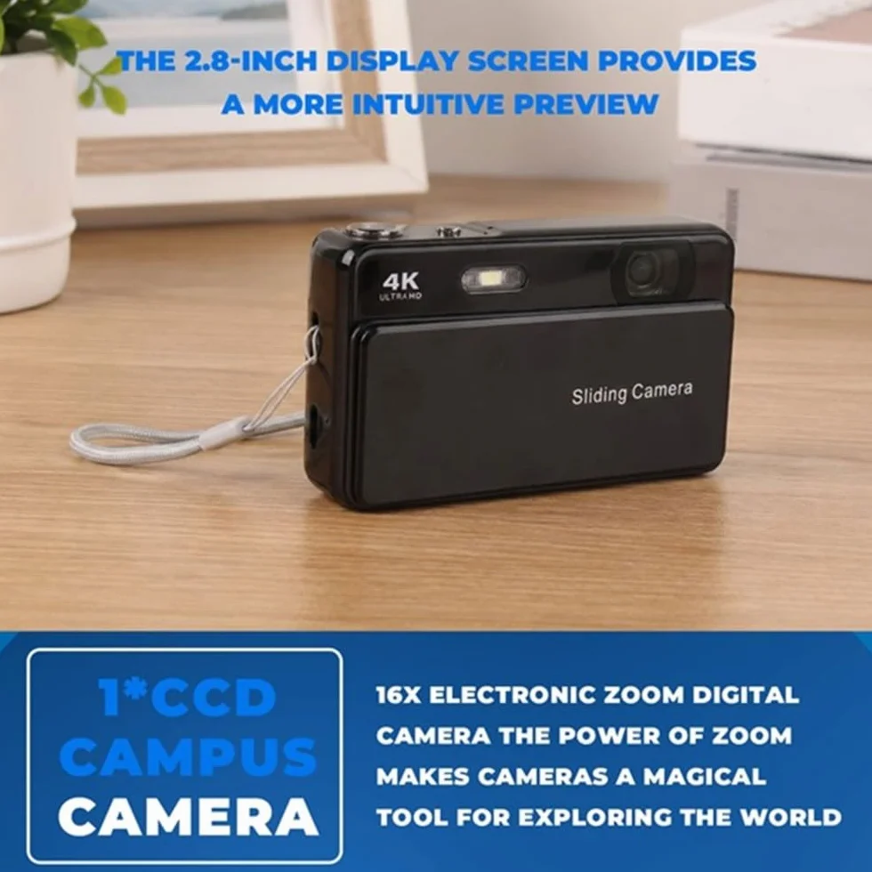 Kamera do vlogowania M15 4K slajdów aparat cyfrowy 2,8 IPS ekran autofokus 16-krotny zoom kamera wideo 32 GB