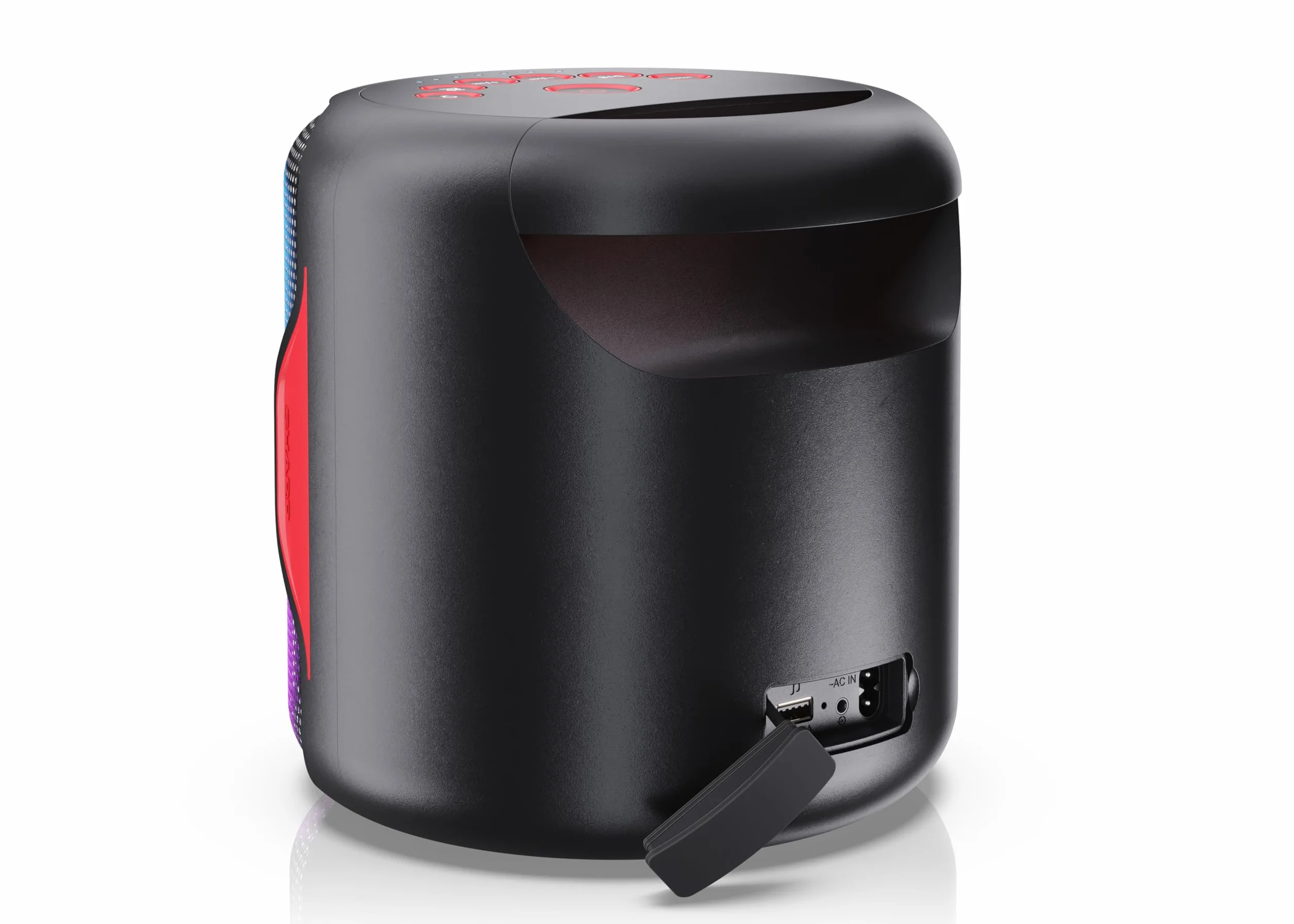 SHARP PS-921 (BK) głośnik partylowy, 14 godzin odtwarzania, Bluetooth, TWS: parowanie innego urządzenia, wielobarwny pokaz świetlny z różnymi trybami, ustawienie ultrabasu, 130 W, czarny