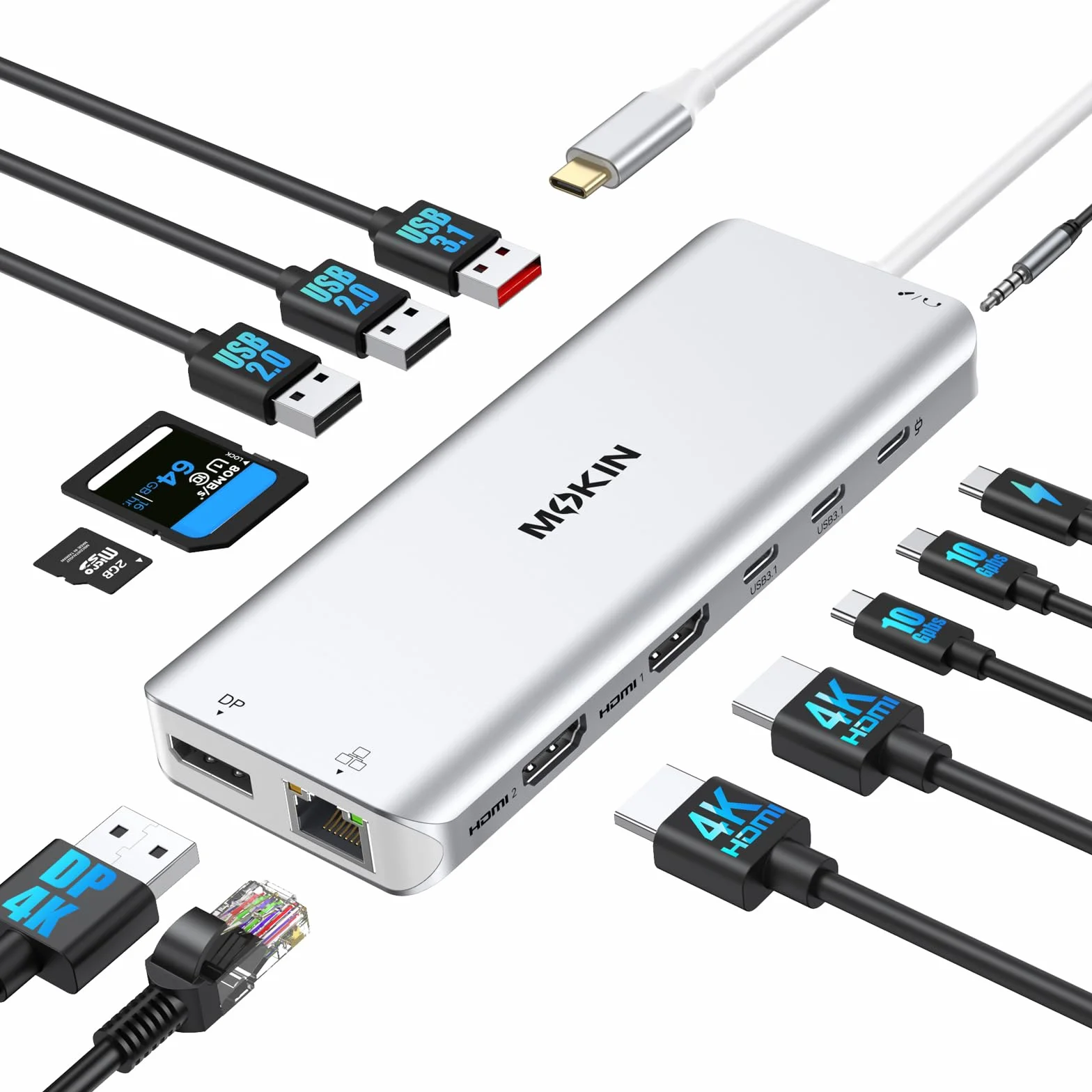 MOKiN Stacja dokująca USB C Tripe Display