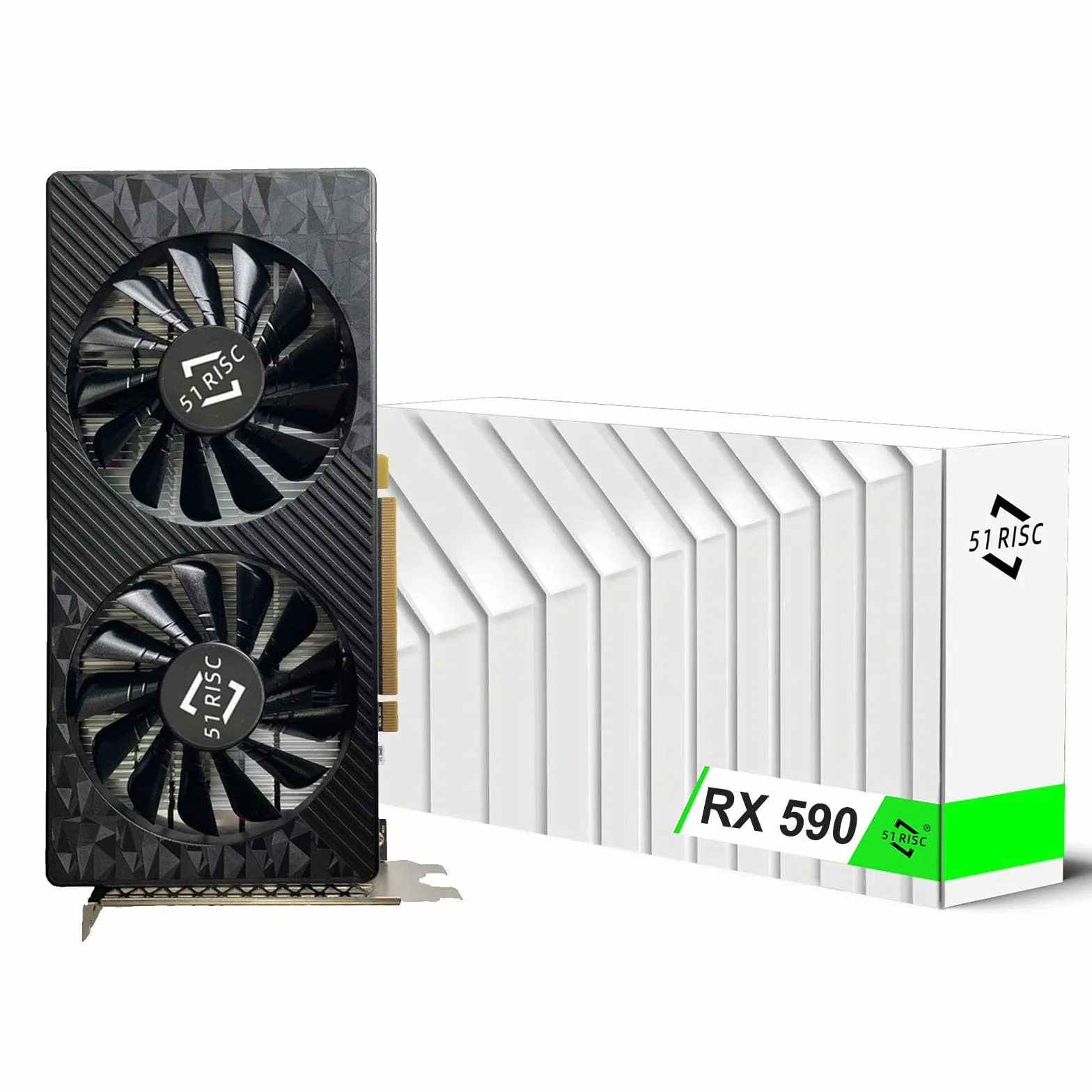 51RISC Karta graficzna Radeon RX 590 GME, 2304SP 8GB GDDR5 256bit PCIe 3.0 ×16 1340 MHz bazowy zegar karta graficzna do gier (Radeon RX 590 GME)
