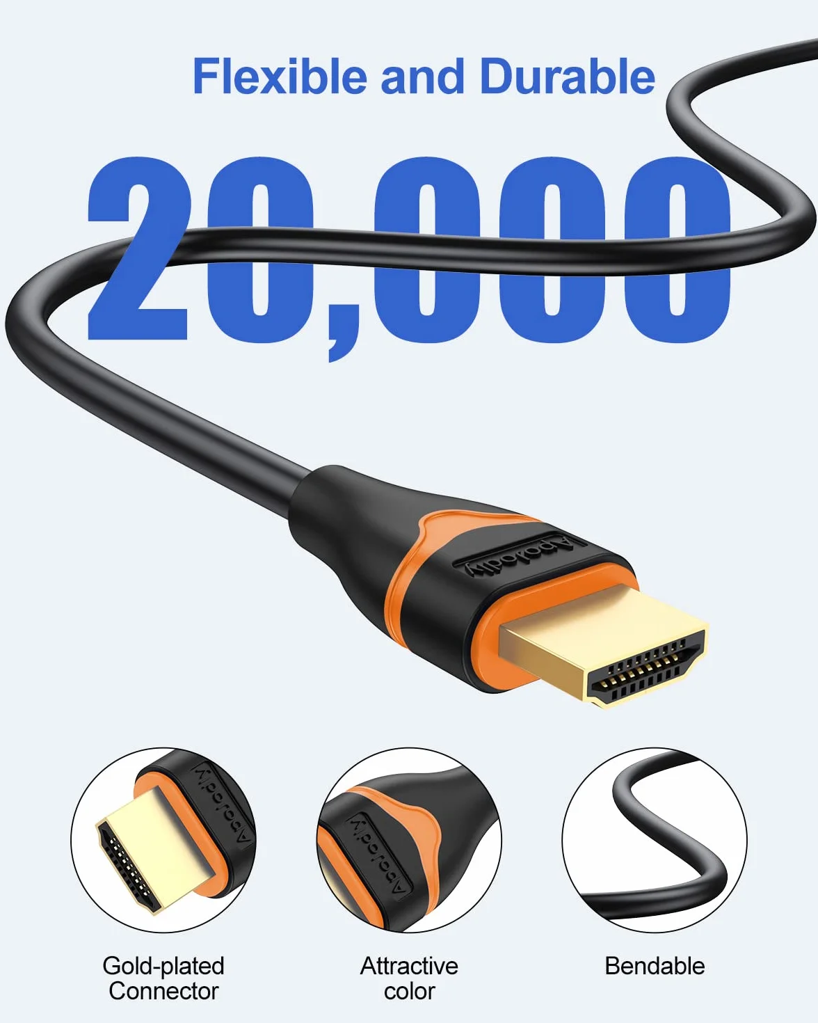 Kabel HDMI 4K, 10 m, 10 sztuk, kabel HDMI do HDMI 2.0 Ultra HD 4K przy 60 Hz, 2K przy 144 Hz, HDR, 3D, Dolby, HDCP 2.2, ARC do PS5, PS4, HDTV, monitora, Xbox, Blu-ray, laptopa