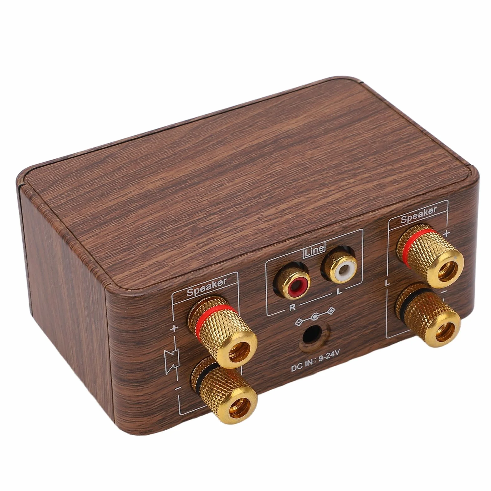 Domary Cyfrowy Wzmacniacz Audio HIFI Stereo 50W X 2 z 5.0 do Domowych Systemów Audio Stylowy Kolor Mahoniowy