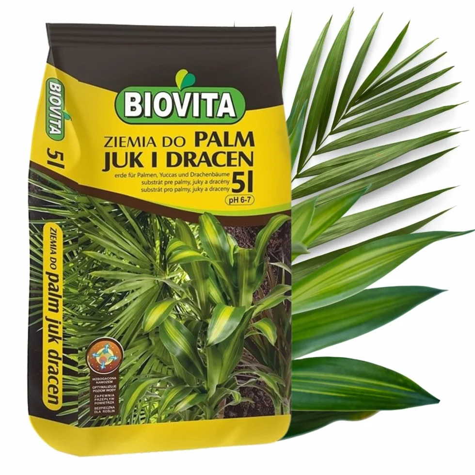 Ziemia do Palm, Juk i Dracen - Podłoże do Roślin Zielonych - BIOVITA (5L)