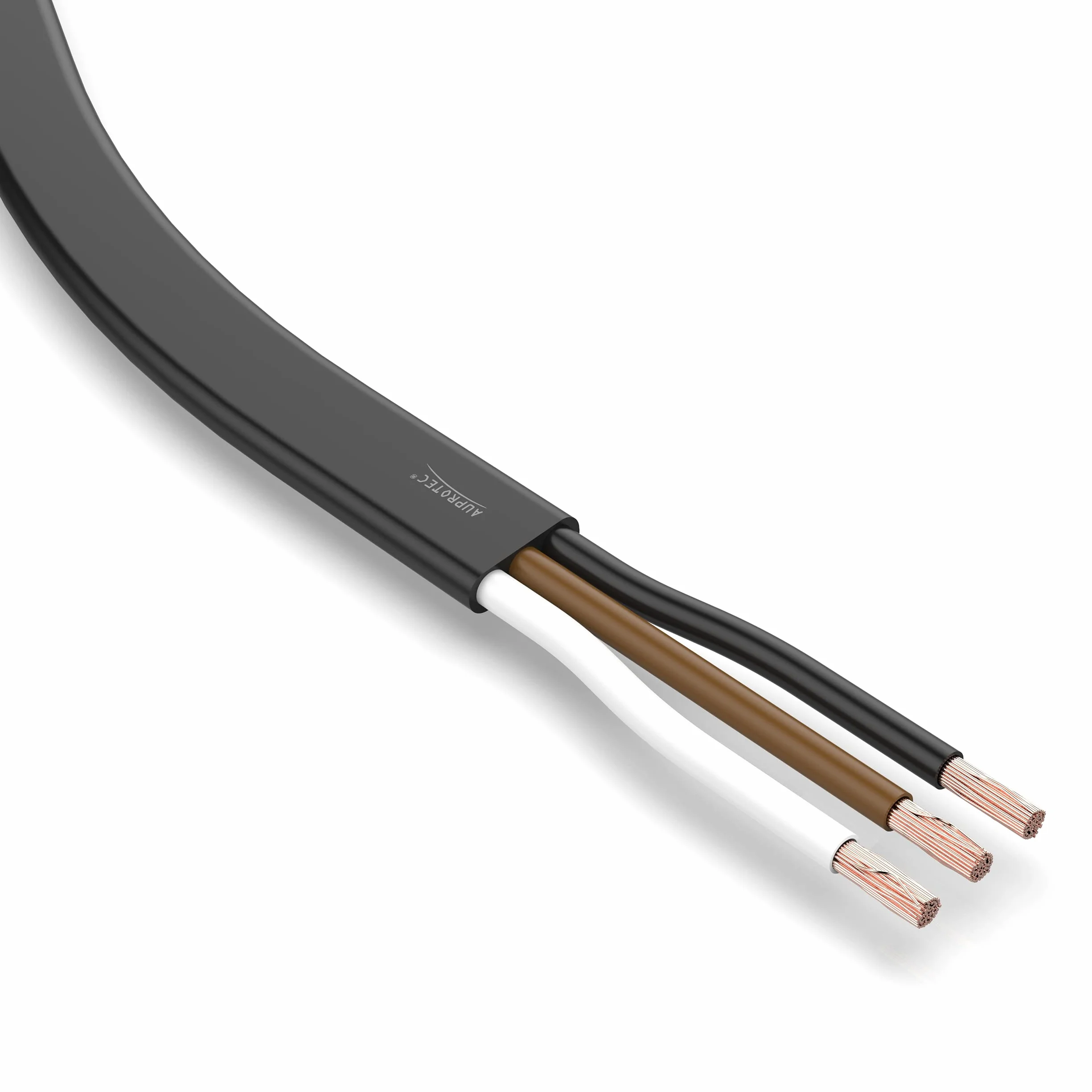 AUPROTEC Kabel samochodowy 3 x 0,75 mm² 20 m płaski FLRYY I płaski kabel do pojazdu/przewód samochodowy do różnych zastosowań, 3-biegunowy kabel nadaje się do przyczep
