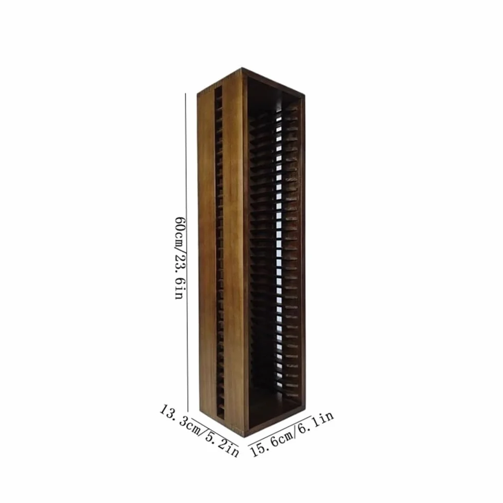 Stojak do przechowywania płyt CD Stołowy uchwyt na albumy CD montowany na ścianie drewniany stojak na płyty Home Decor