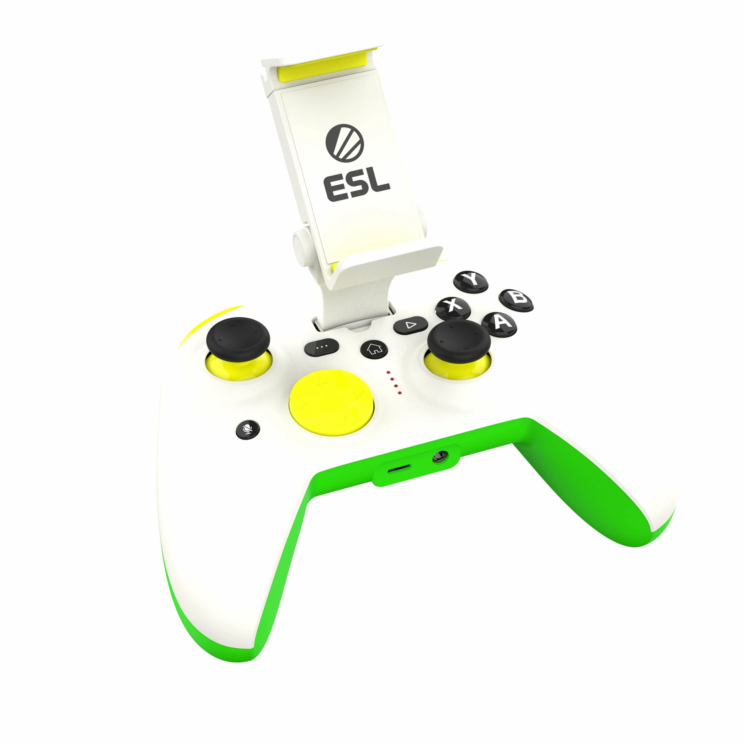 RiotPWR ESL Game Controller do smartfonów z systemem Android z USB-C, zapewnia bezproblemowy przepływ gry, Power Pass Through Charging, uchwyt ZeroG, ulepszony 8-drożny pad D, przycisk Share, gniazdo audio