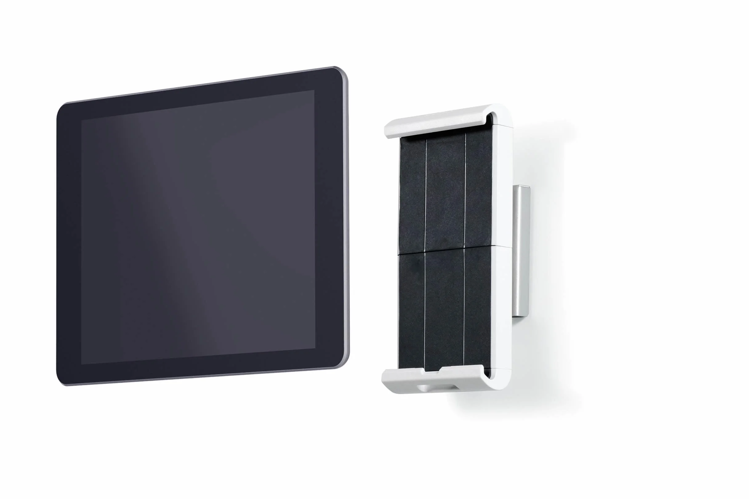 Durable uchwyt ścienny na tablet (dla tabletów 7-13 cali, obracany o 360° z zabezpieczeniem przed kradzieżą) biały