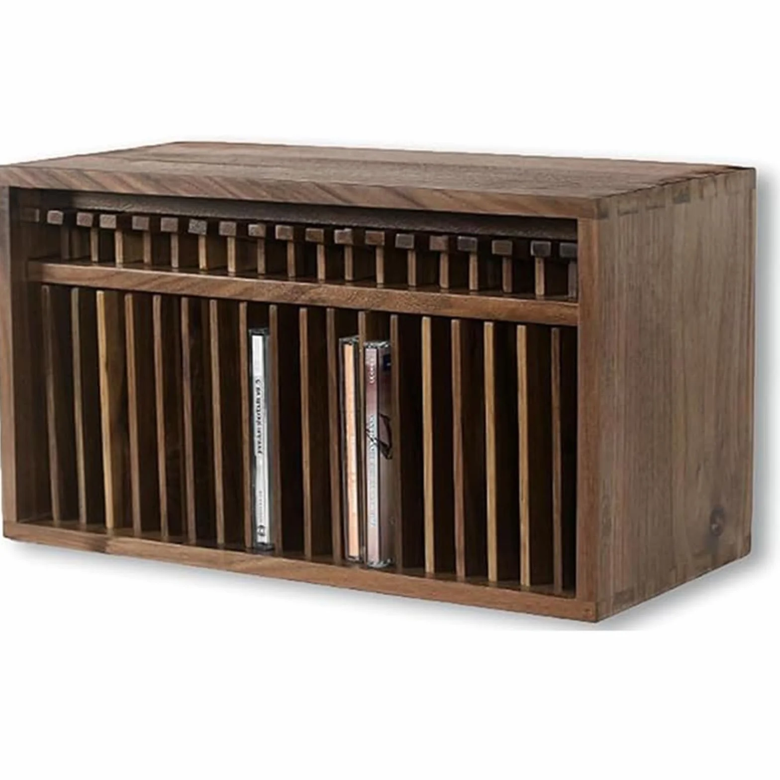 Stojak do przechowywania płyt CD, stylowy organizer na biurko do standardowych etui na płyty CD, oszczędność miejsca, do domu, biura, sal muzycznych i przestrzeni teatralnych