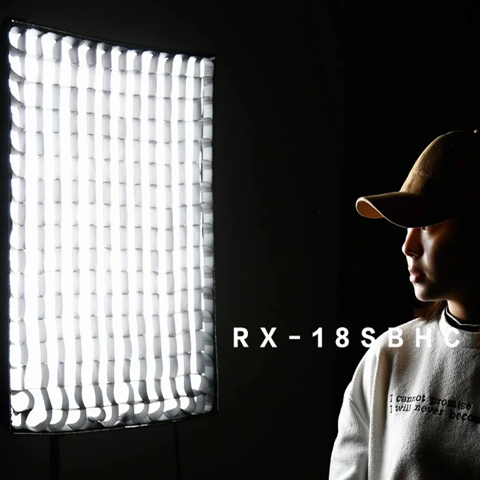 Falcon Eyes RX-18TD Elastyczny panel wideo LED, 100 W, regulowany, 3000 K-5600 K, oświetlenie LED z dyfuzorem Softbox o strukturze plastra miodu