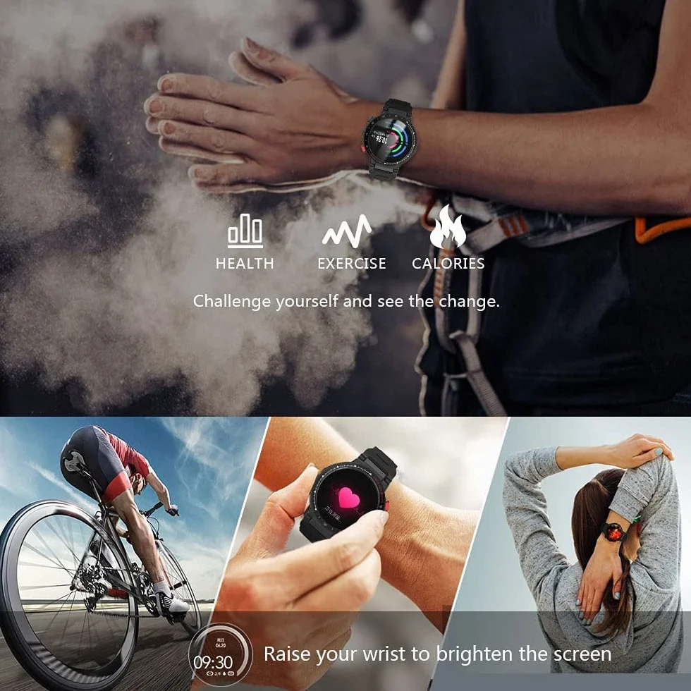 KANBUN 4G Smart Watch 1G 64G obsługa karty SIM niestandardowy zegarek twarz inteligentny zegarek męski 1,6 cala pełny okrągły ekran kamera HD smartwatch