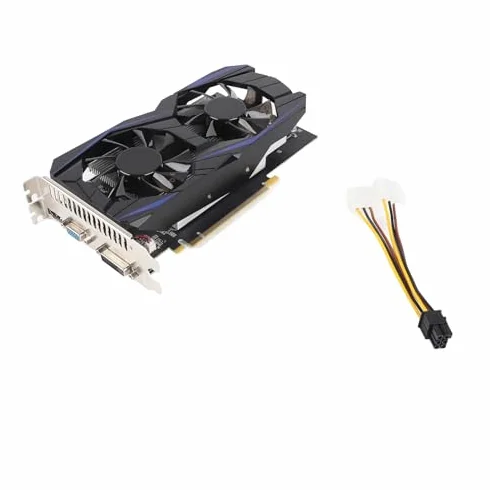 Karta Graficzna do Gier GTX550Ti 6G, Karta Graficzna GDDR5 192bit 3400 MHz z Interfejsem HDMI DVI VGA, Podwójny Wentylator Chłodzący do Komputerów Stacjonarnych (GTX550Ti 6GB)