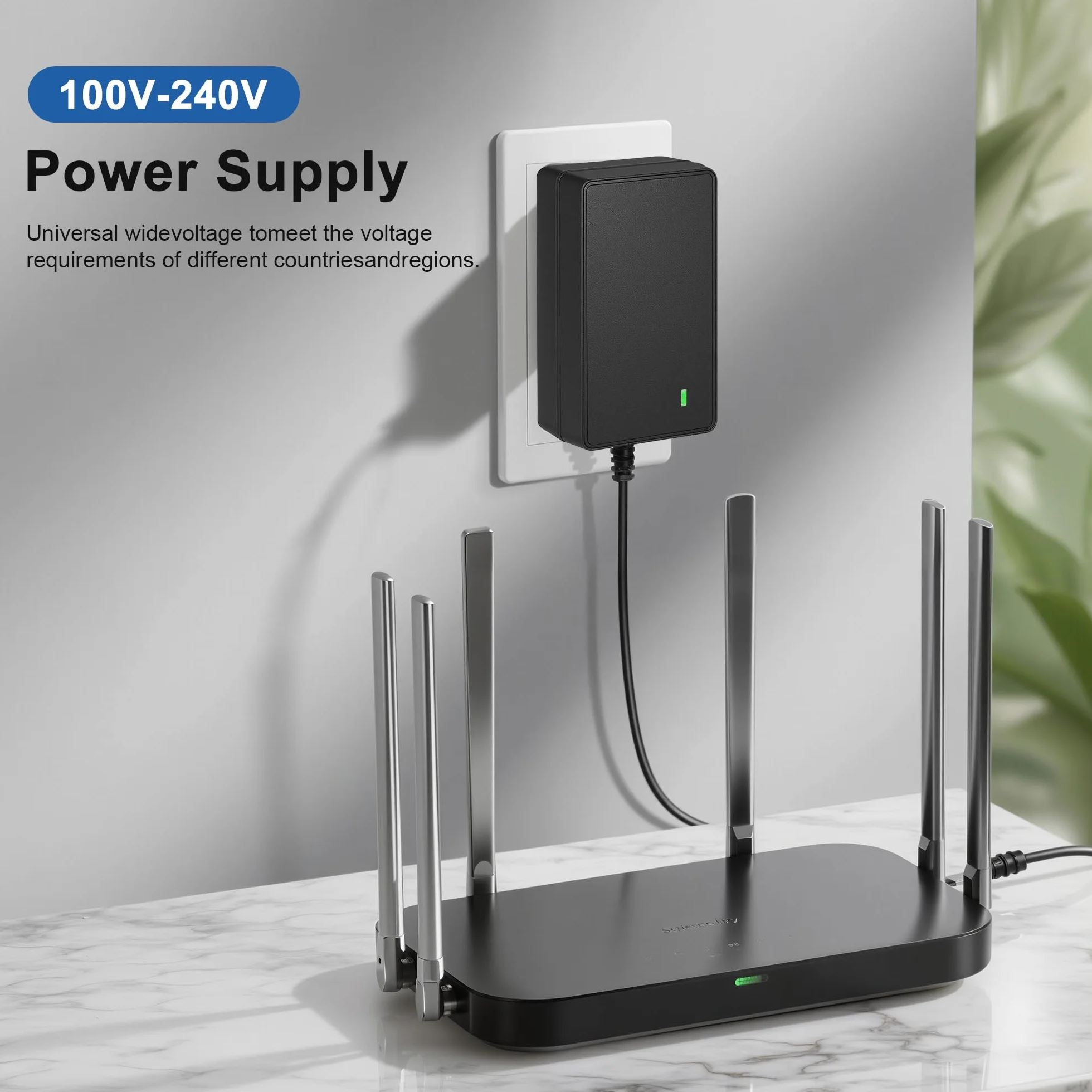 Starvortex Adapter 24V 72 W 3A, adapter AC-DC konwersja prądu zmiennego 100-240 V na prąd stały 24 V, uniwersalna ładowarka z gniazdem DC, uniwersalny adapter do taśm LED routerów