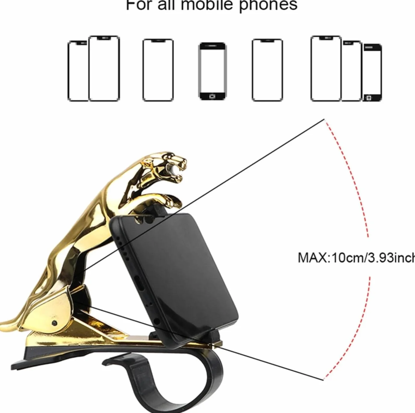 Uchwyt na Telefon Komórkowy Uchwyt Samochodowy Na Telefon Leopard Design Telefon Komórkowy GPS 360 Stopni Mocowanie Regulowany Klips Mocujący Akcesoria Wspornik Uchwyt Samochodowy