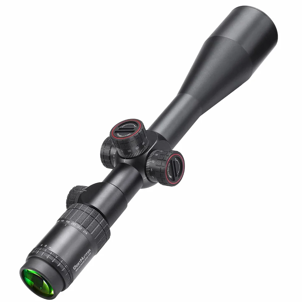 WestHunter Optyka WHI Seria Lunet Celowniczych do Myślistwa, 30 mm First Focal Plane, Czerwono-Zielone Podświetlenie, Taktowe Lunety Celownicze Precyzyjne 1/10 MIL | 2 Typy