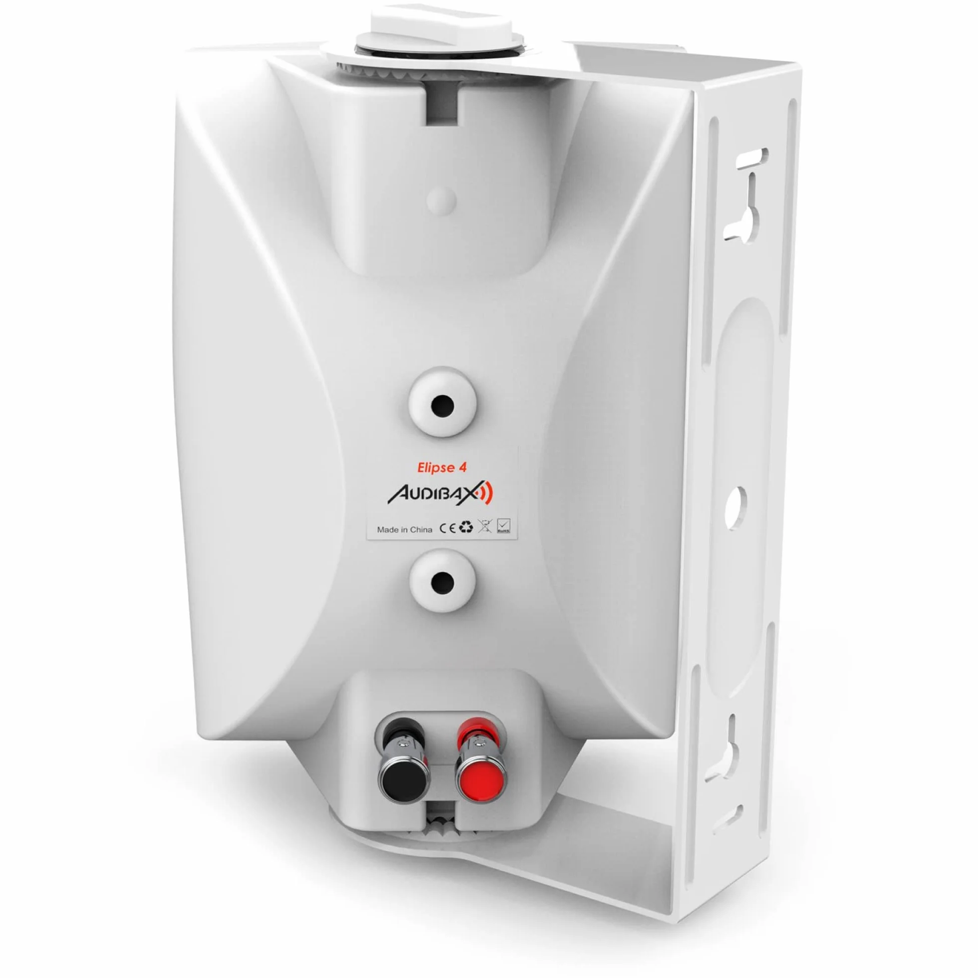 Audibax | Elipse 4" głośnik – głośnik Hi-Fi i system dźwiękowy – 2 możliwości – uchwyt ścienny – biały – para – moc 30 W – częstotliwość 70 Hz – 20 kHz – 15 x 21 x 12,5 cm – waga 1,79 kg