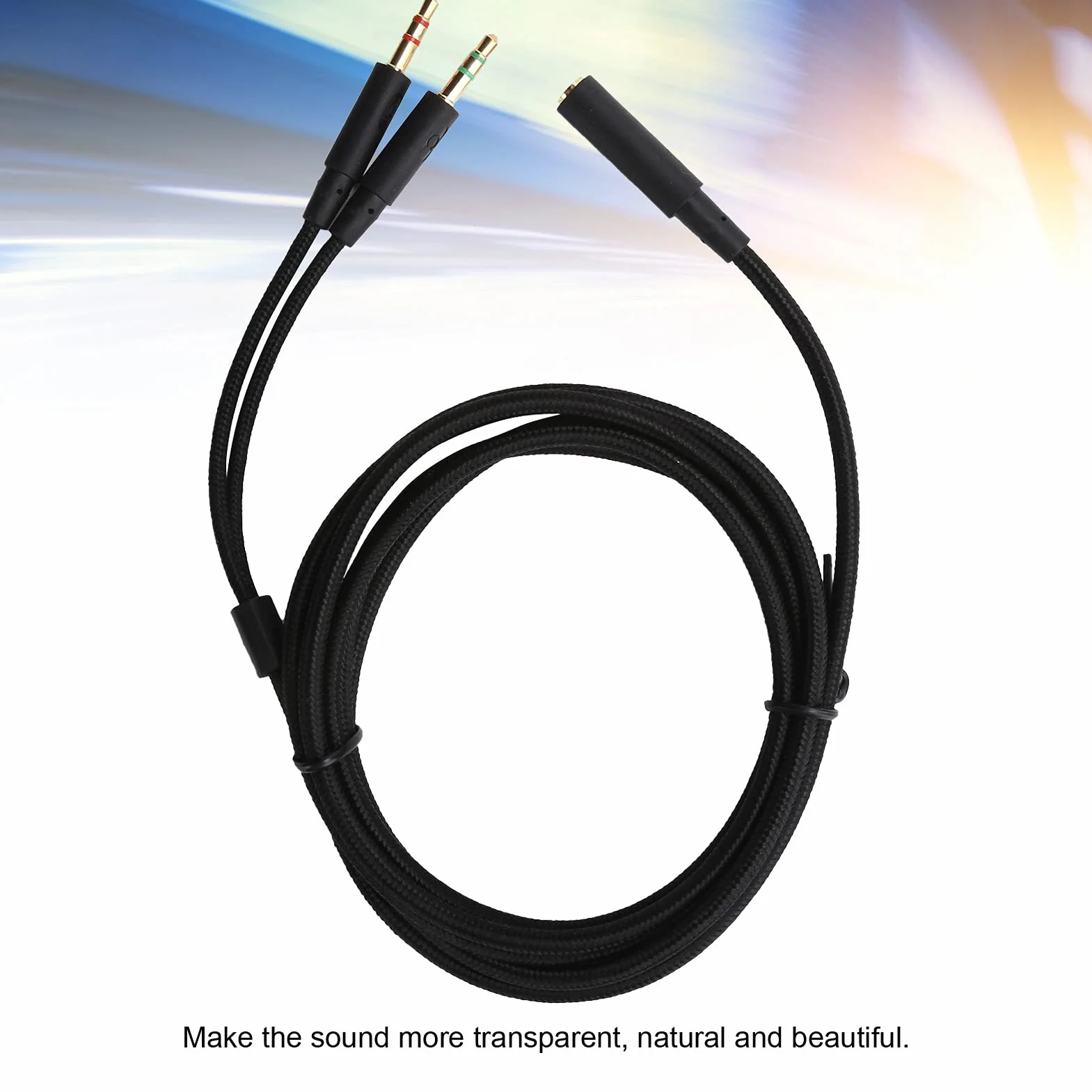 Przedłużacz Audio, Adapter 2w 1 Kabel Audio do Słuchawek 2M Kabel Audio Pasuje do Cloud Stinger/Cloud Mix/Cloud Alpha