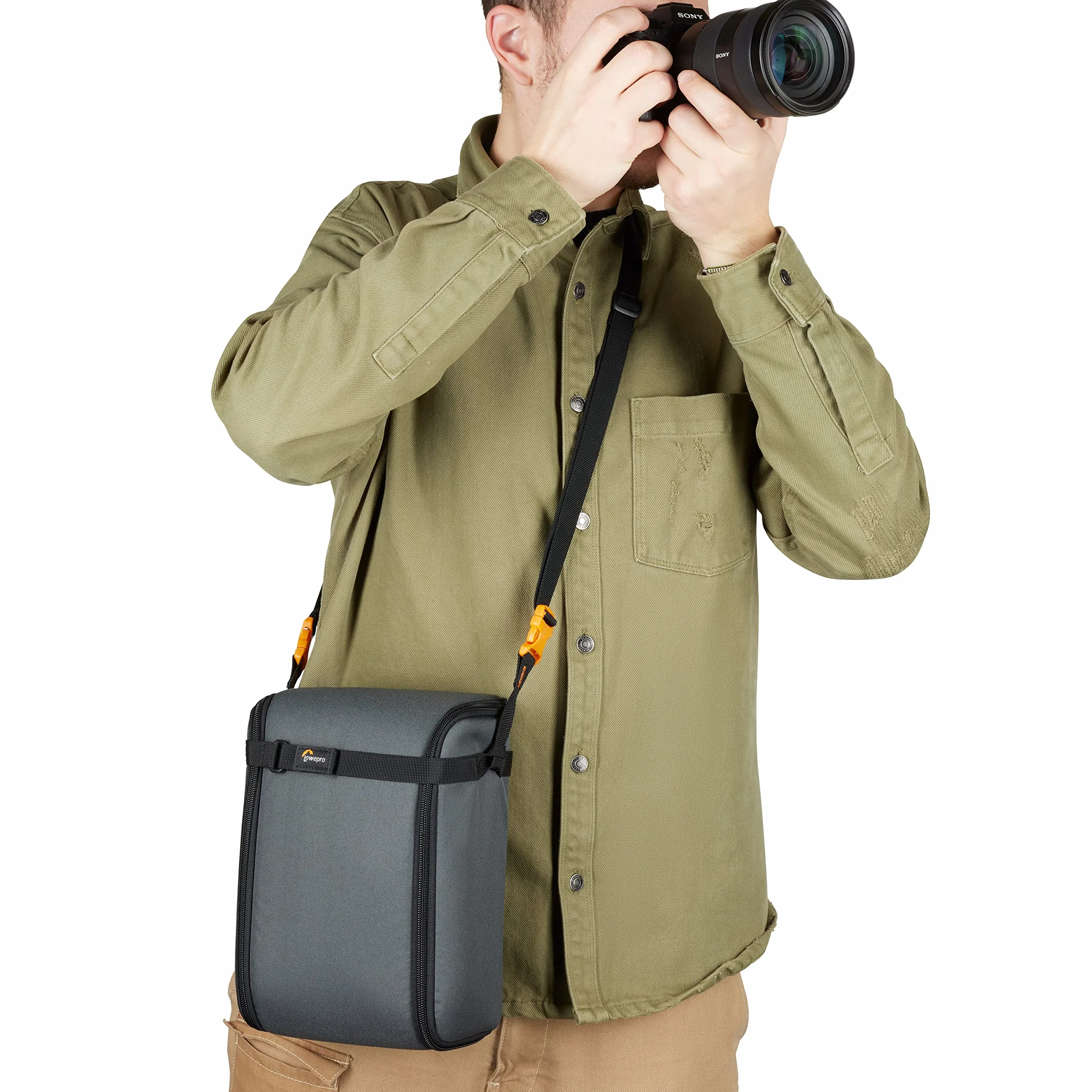Lowepro Trekker Lite BP 250, plecak na aparat, ze zdejmowaną wkładką, z systemem pasków na akcesoria, torba na aparat bez lustra, kompatybilny z Sony Alpha 7, szary