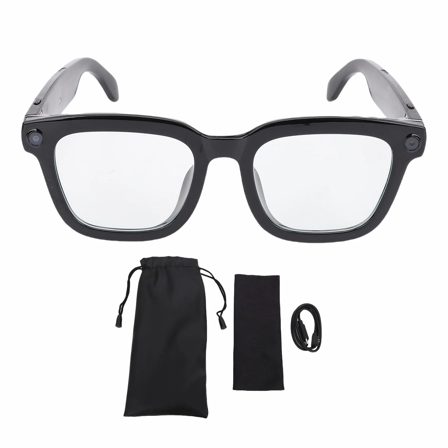 Tosuny Okulary Kamery HD 1080p, Inteligentne Okulary Tłumaczy AI, Okulary Przeciwsłoneczne Audio Bluetooth z kamerą, Niebieskie światło Blokujące Soczewki i Nagrywanie Wideo HD, do