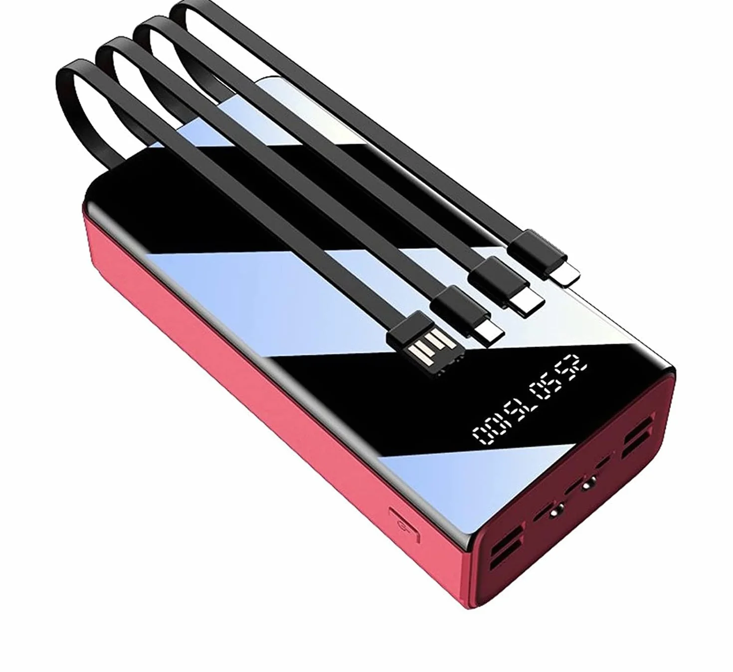 Przenośna ładowarka Power Bank 50000mAh ogromna pojemność akumulator wbudowany kabel ładujący może ładować 7 urządzeń jednocześnie do smartfonów, tabletów, konsol do gier (czerwony)