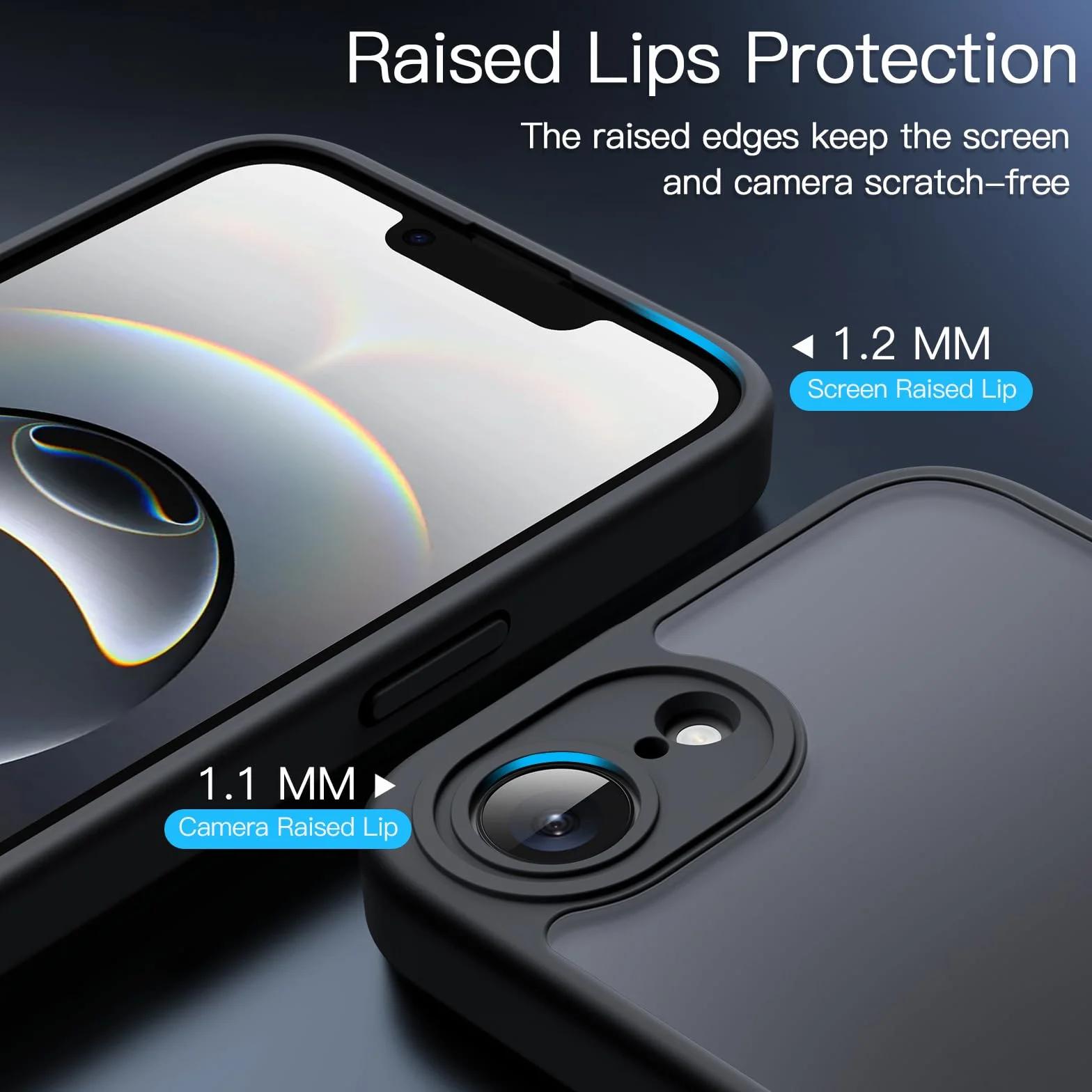 JETech Etui iPhone 17e (2026) iPhone 16e Matowe Ochrona Wojskowa Antyodcisk Palca Czarny