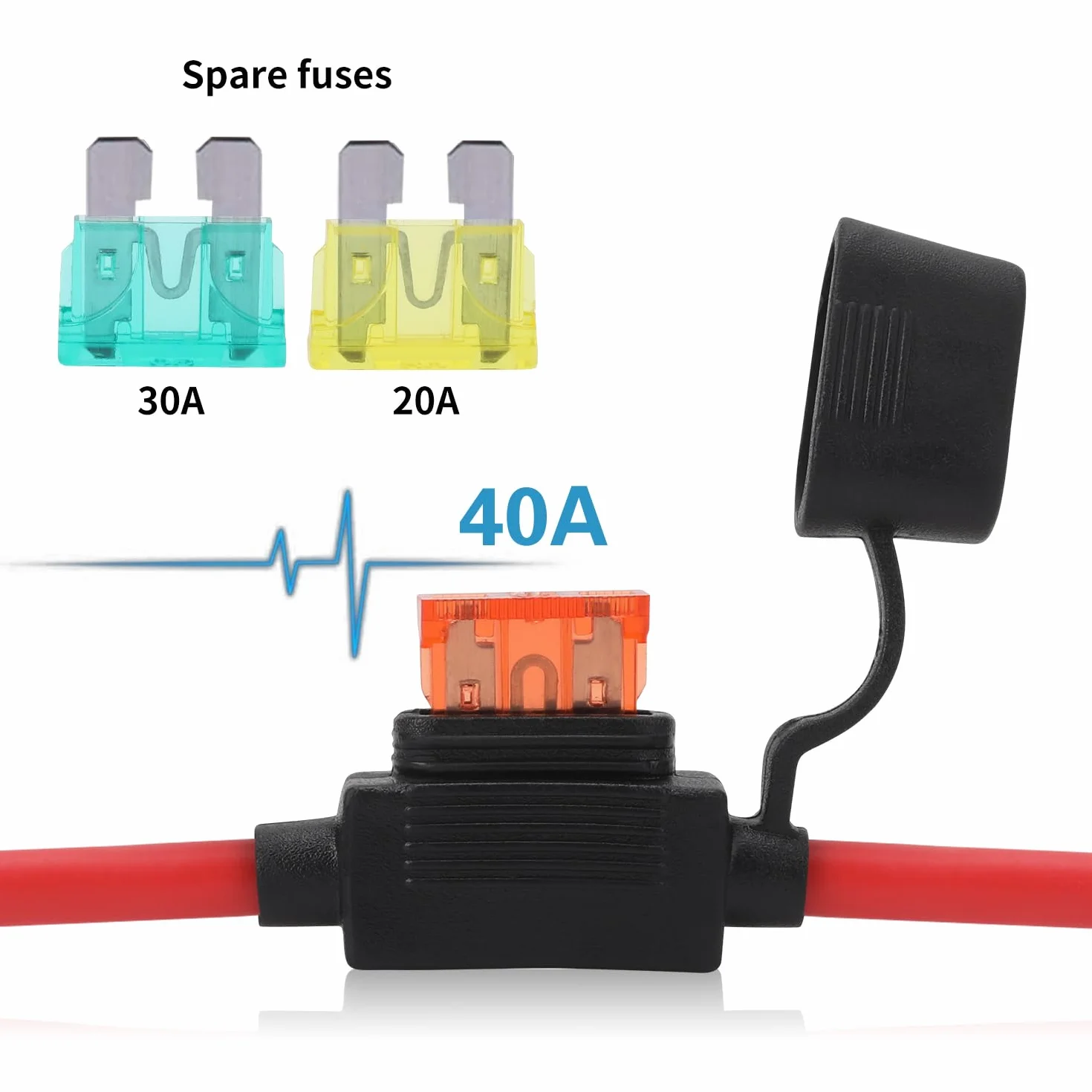 10AWG zacisk SAE do O-ring, przyłącze akumulatora SAE, 40 A, 2-pinowe szybkozłączka, kabel przedłużający SAE, do paneli słonecznych, samochodowych, motorowych, motorowych, kamperów, 60 cm