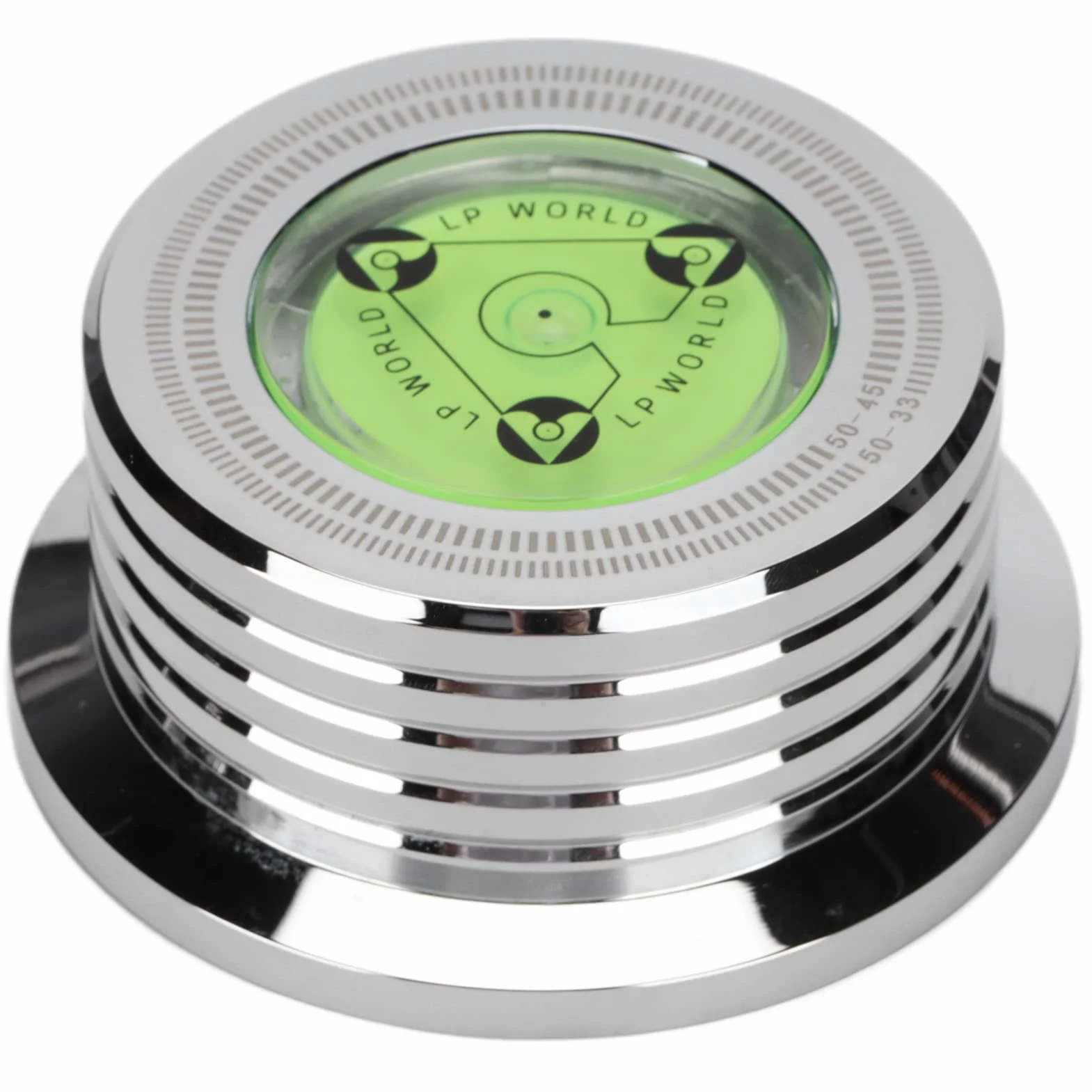 Ejoyous Stabilizator Ciężaru Płyty, Aluminiowy Zacisk Tarczy Gramofonu do Eliminacji Wibracji i Redukcji Szumów z wbudowaną poziomicą dla Audiofilów (SILVER)