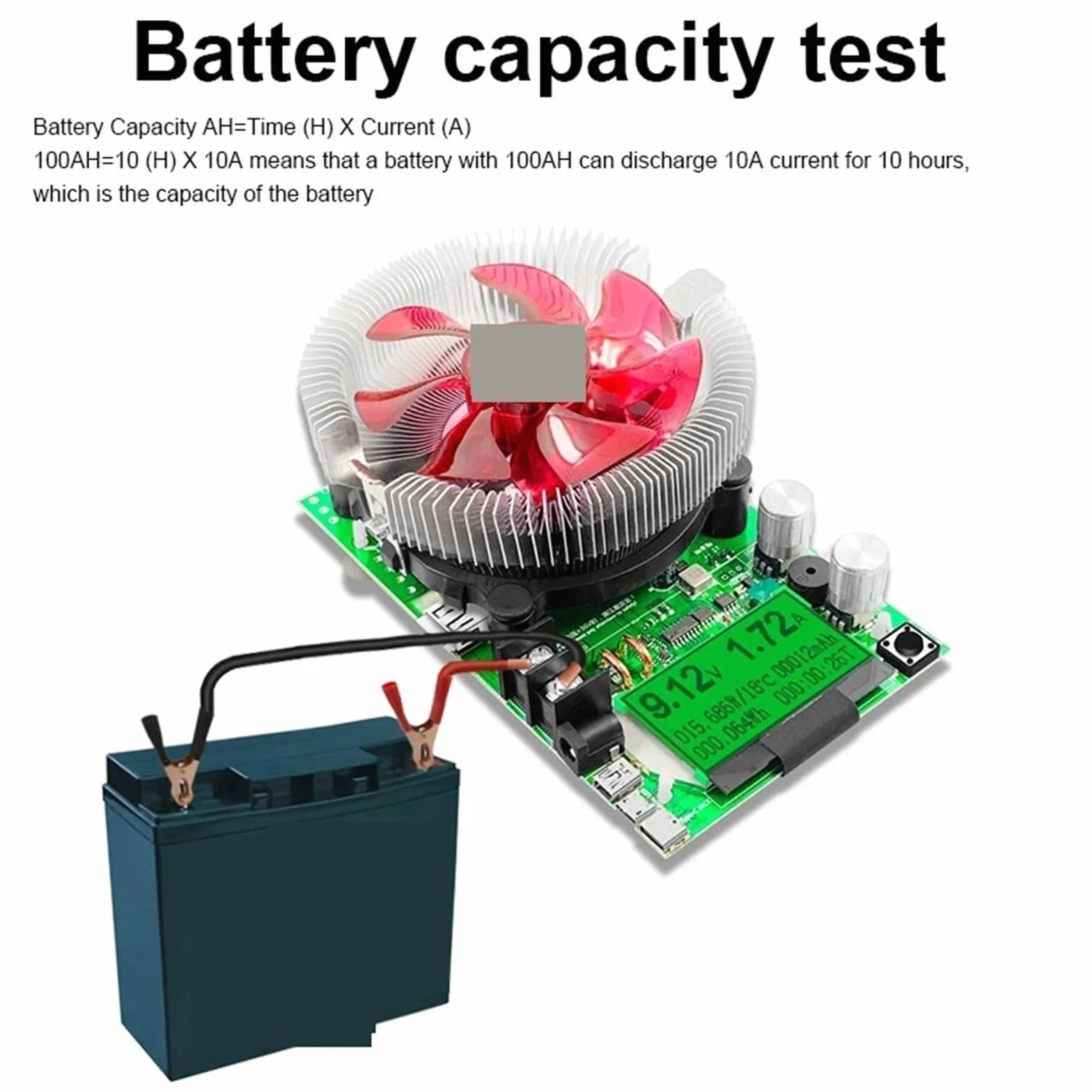 Tester obciążenia akumulatora, 200V 150W regulowany prąd stały elektroniczny obciążenie akumulatora Tester USB DC 12V 24V miernik pojemności rozładowania litowo-ołowiowego
