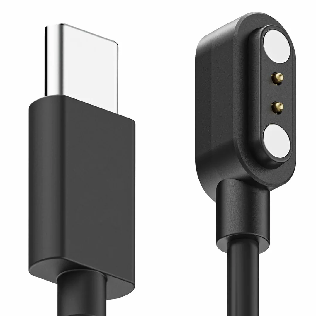 Hama Kabel do Ładowania Smartwatchy, Magnetyczny, USB-C, 60cm, Czarny - Optymalna Prędkość, Trwały Materiał, Pełne Naładowanie w 2,5 godziny