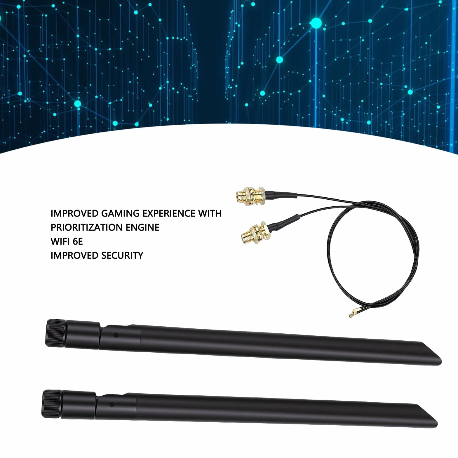 Karta Sieciowa Wi-Fi, Karta Bezprzewodowa AX1675X WiFi 6E M.2 2.4G 5G 6G Potrójna Sieciowa Bluetooth 5.3 PC z podwójną anteną 8db Obsługa ProcesorówObsługa Platform,