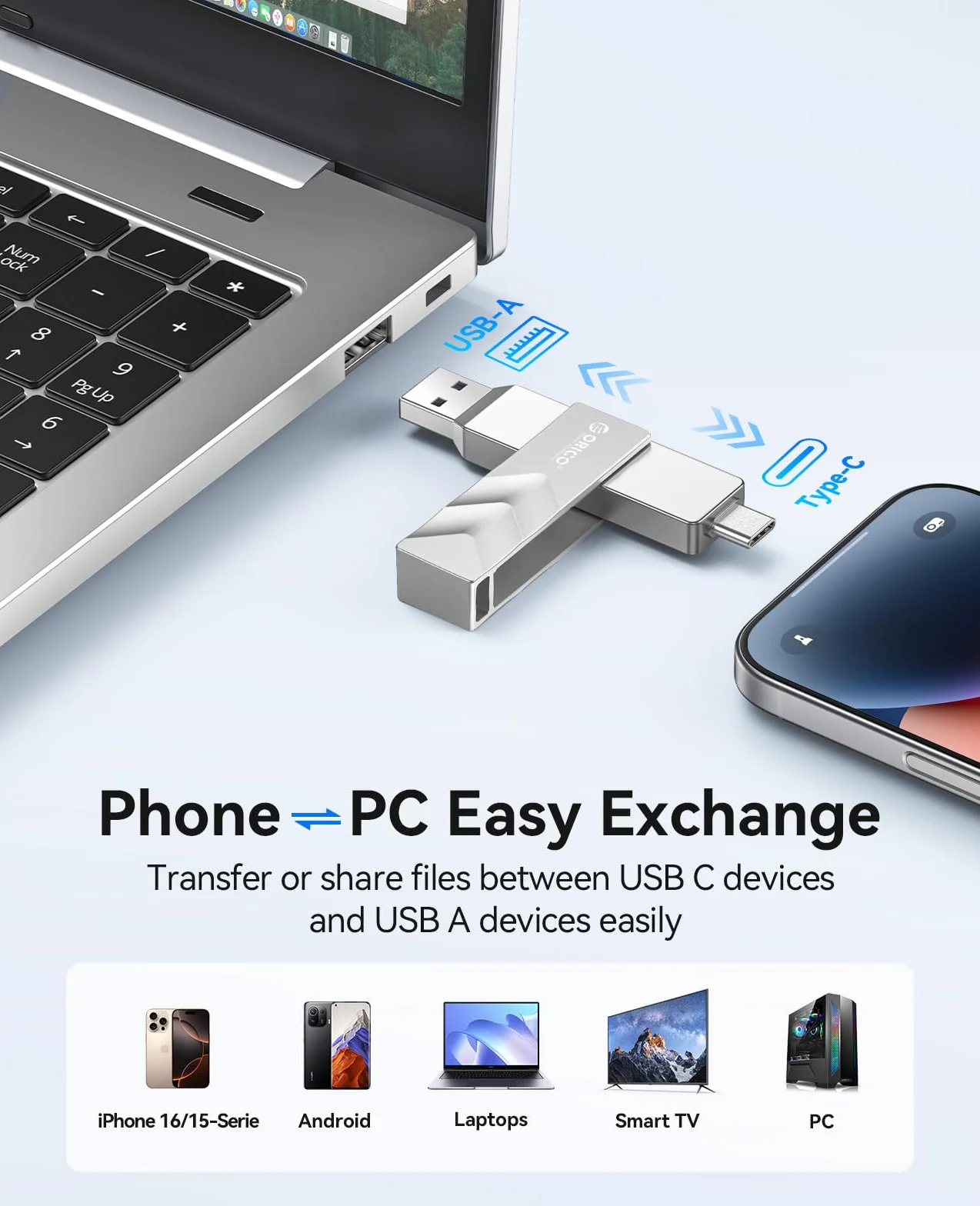 ORICO Zewnętrzny dysk SSD 2 TB SSD zewnętrzny 1000 MB/s G202