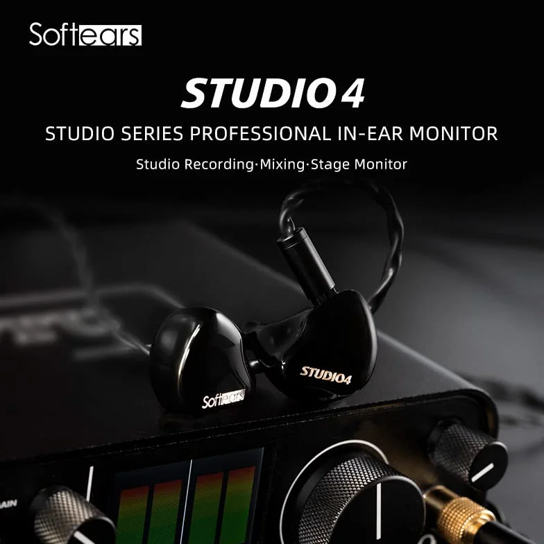 LEAUDIO Softears Studio4 4BA HiFi słuchawki douszne Studio Series profesjonalne słuchawki monitorowe przewodowe z kablem 0,78mm 2Pin