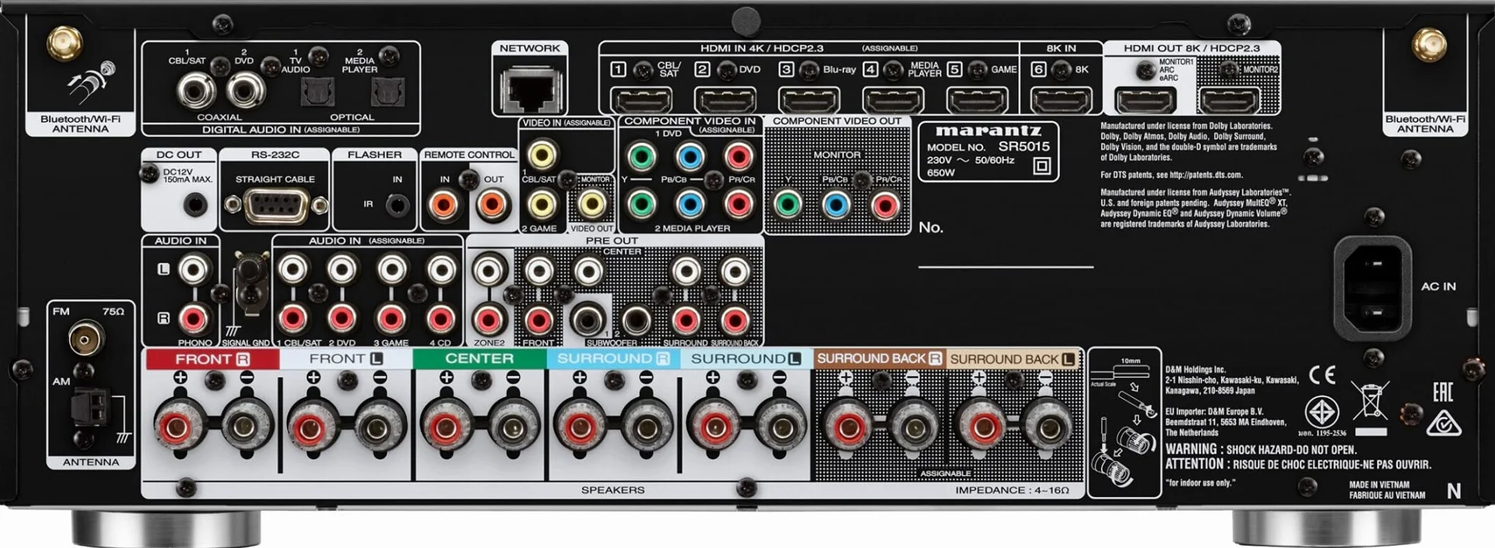 MARANTZ - Amplituner kina domowego SR5015 z 8K - - Czarny