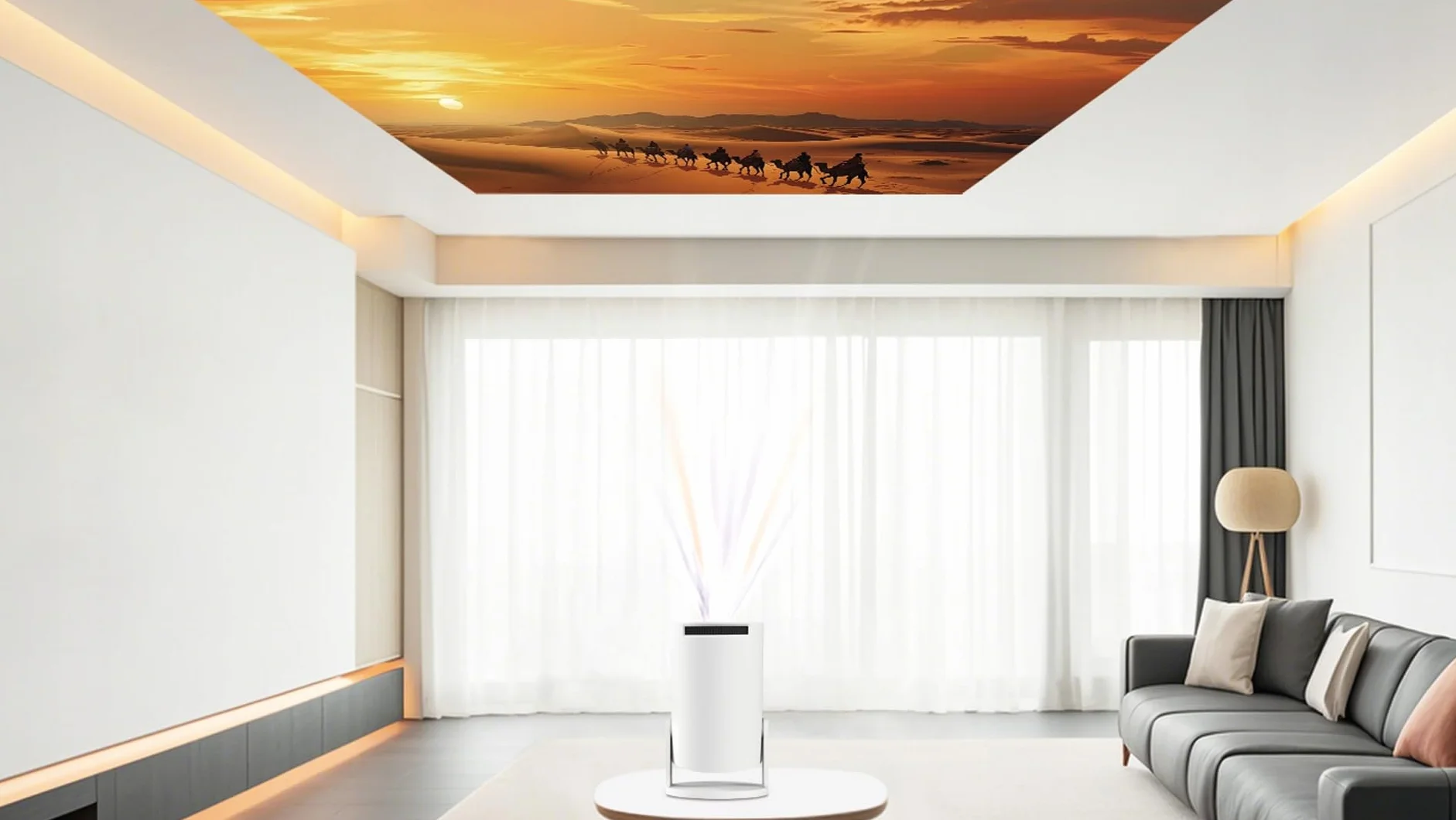 CIRON HY300 Ultra Projektor Multimedialny Android 14 WiFi 6 Bluetooth 5.4 LED 170 ANSI HD 720P Auto Keystone ScreenCast Kino Domowe Mini Smart Projektor HDMI USB Rzutnik do Oglądania Filmów Seriali