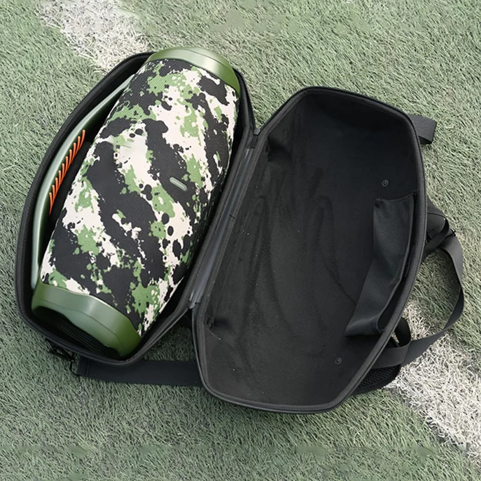 Eva twarde etui podróżne do Boombox 1 2 3, torba podróżna, odporna na uderzenia torba do przechowywania głośników, odporna na zarysowania, z paskiem na ramię i uchwytem