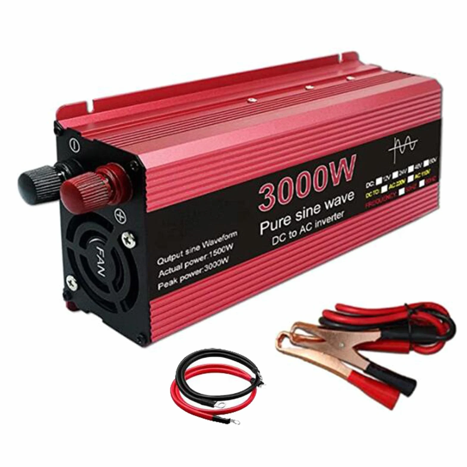 Przetwornica czystej fali sinusoidalnej 3000 W DC 12 V / 24 V na AC 110 V / 220 V Transformator Przetwornica mocy Falownik solarny