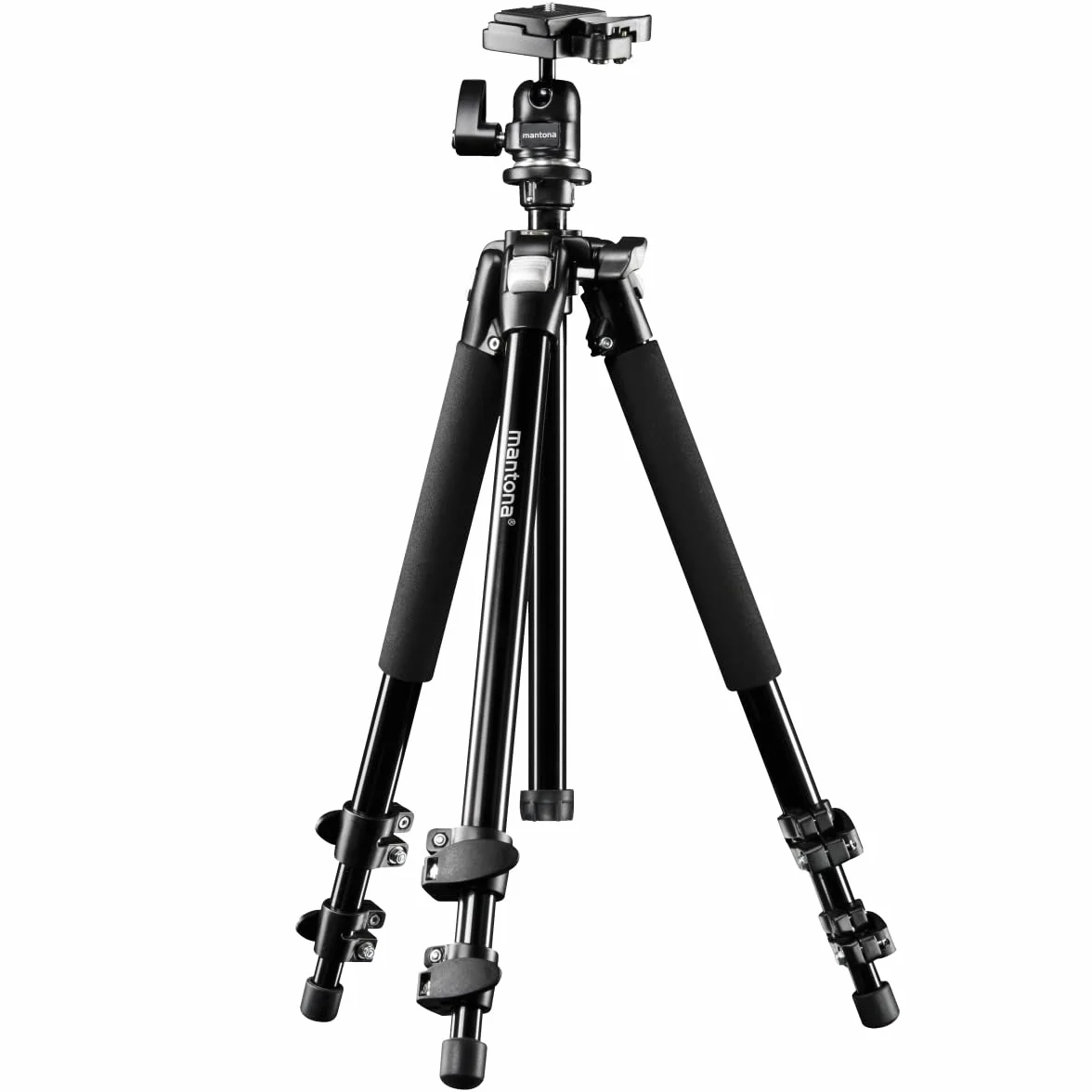 Mantona Scout Trekking 2 w 1 zestaw (łącznie z plecakiem trekkingowym i statywem do aparatu Scout 142 cm, nadaje się do lustrzanek cyfrowych i systemowych, z ochroną przed kradzieżą)