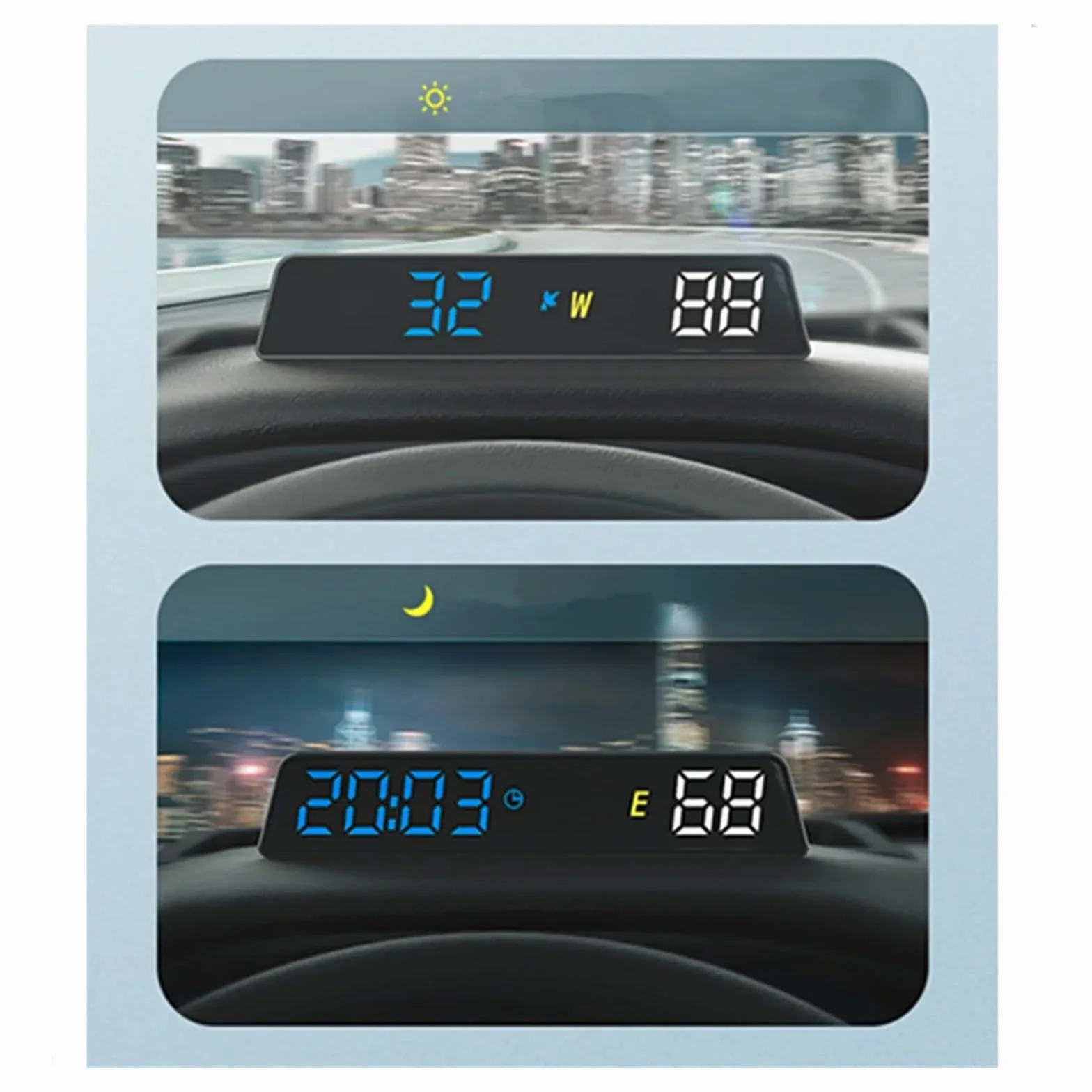 H500G GPS HUD Wyświetlacz Head Up Inteligentny Cyfrowy Miernik Przypomnienia O Alarmie I Start Stop Z Samochodem Przyrząd Wielofunkcyjny(White- A)