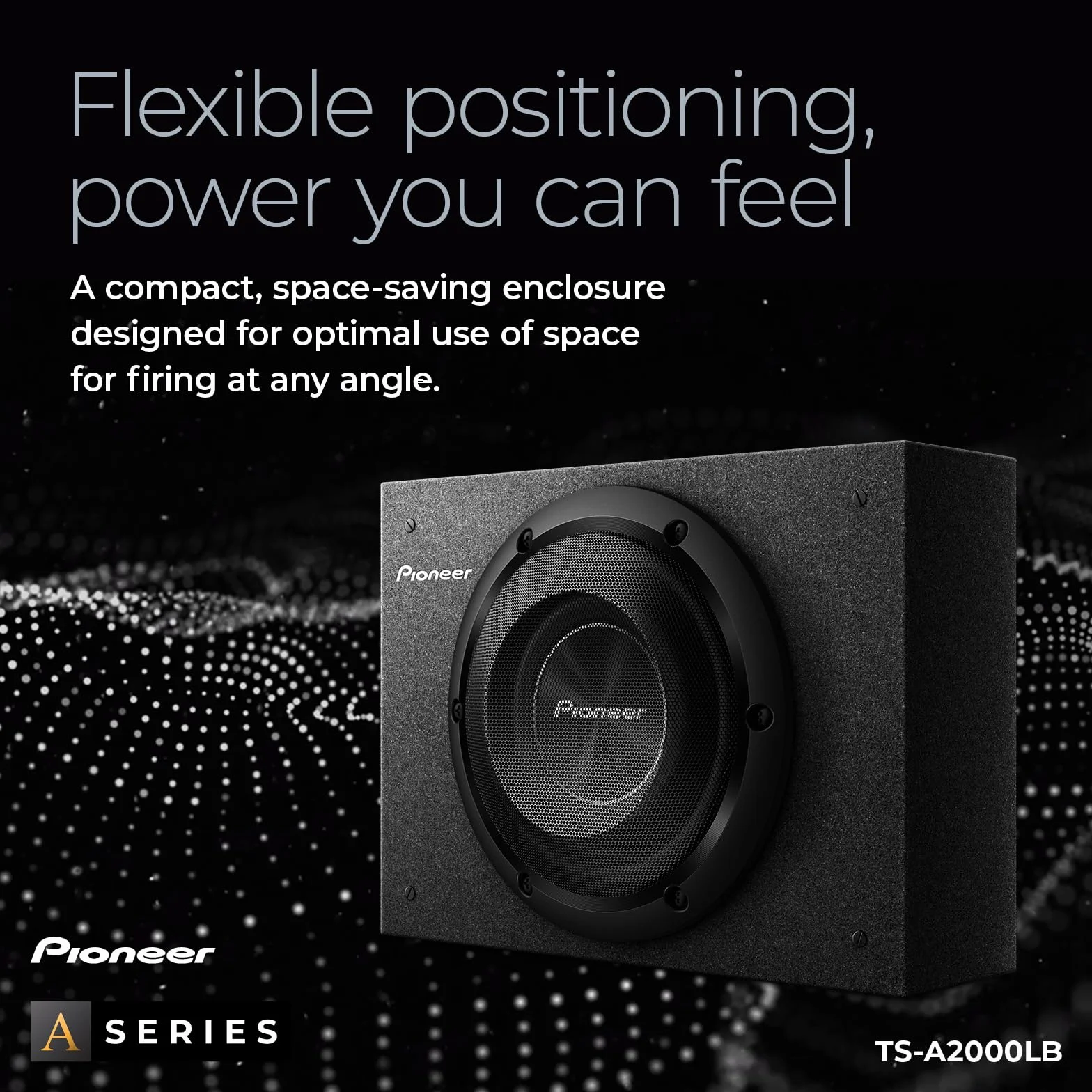 Pioneer TS-A2000LB pasywny subwoofer, wydajna obudowa subwoofera o maksymalnej mocy 700 W, 20 cm, membrana IMPP, czarny, ciągła moc wyjściowa 250 W