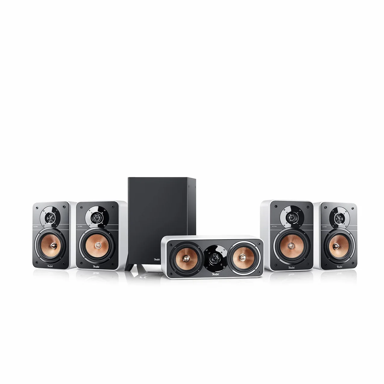 Teufel Ultima 20 Surround 5.1 zestaw głośników kina domowego 5.1, kino, dźwięk, przestrzenny, subwoofer, film High-End HiFi, biały