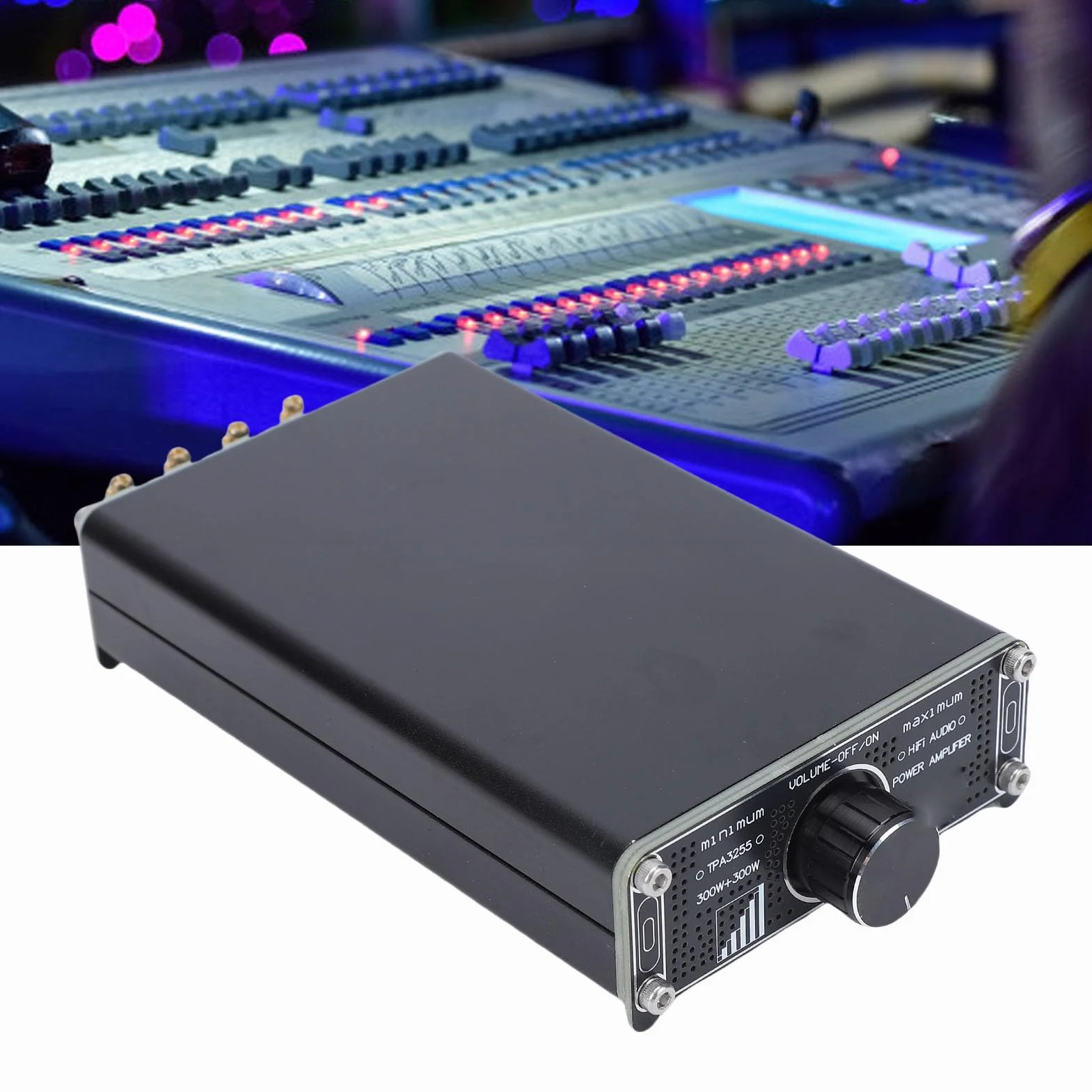 Fabater Wzmacniacz HiFi Klasy D o Mocy 300 W X 2 Zaawansowany Zintegrowany Wzmacniacz Mocy ze Sprzężeniem Zwrotnym do Domowego Systemu Dźwiękowego z Głośnikami, materiał ze Stopu Aluminium