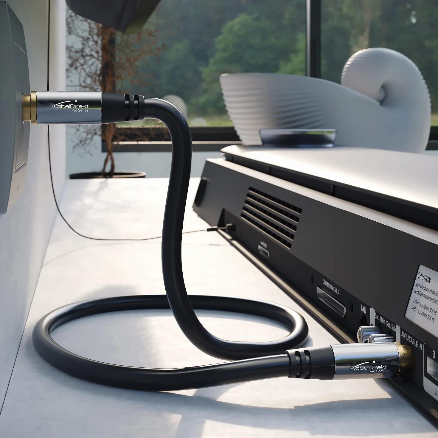 KabelDirekt Kabel antenowy 4K koncentryczny 2 m DVB-C DVB-T DVB-S