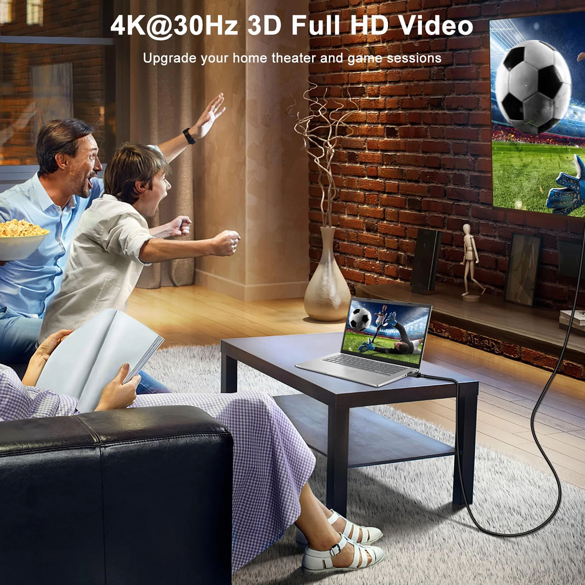 Pozłacany kabel 4K DisplayPort na HDMI, 3 sztuki, 4K przy 30 Hz, 2K przy 60 Hz, 1080P Full HD, jednokierunkowy kabel DP 1.2 do HDMI 1.4, kompatybilny z NVIDIA, AMD, HP, monitorem, komputerem