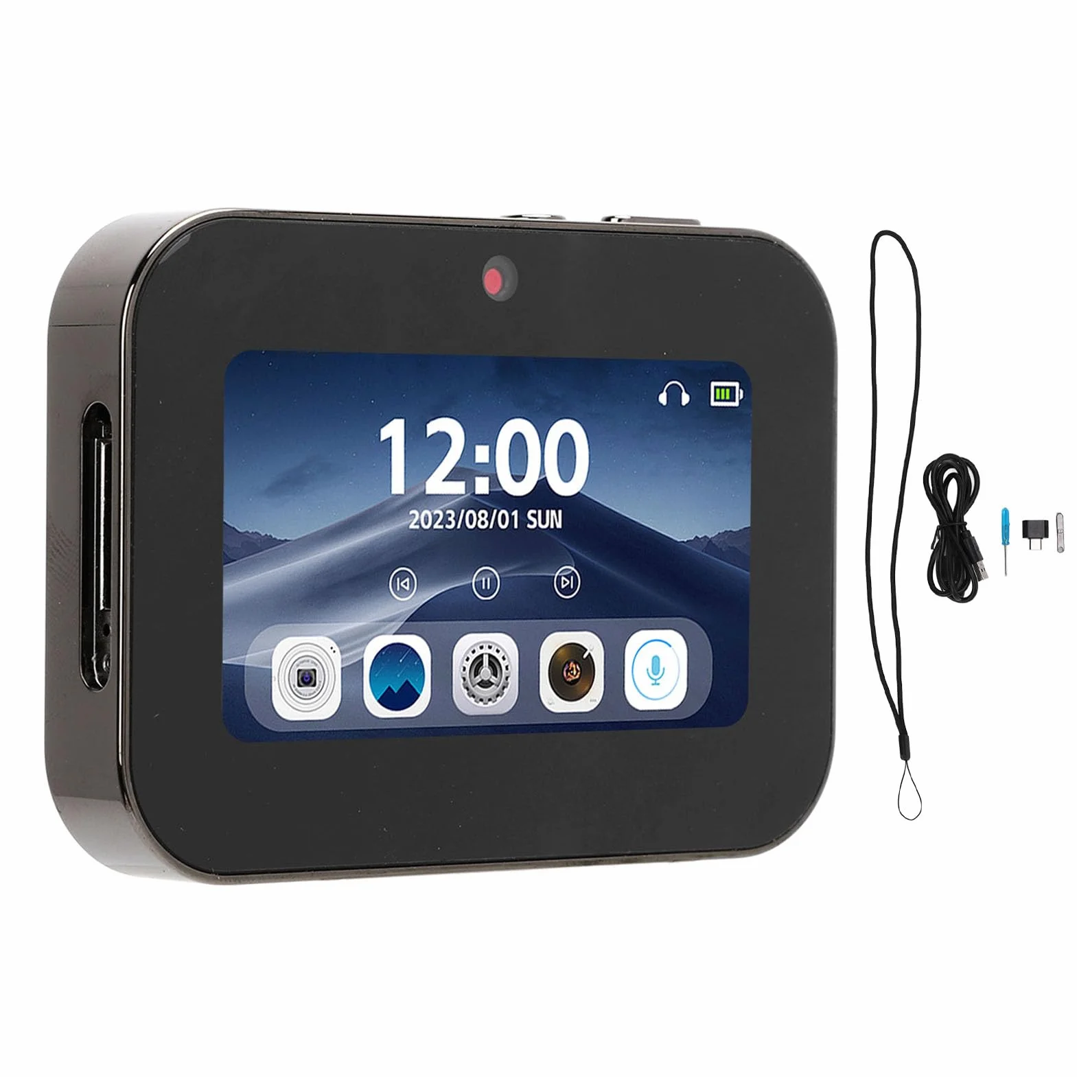 Aparat cyfrowy 64 MP 4K, 10 x teleobiektyw, szeroki kąt 120 stopni, ekran dotykowy 3 cale, fotografia HD, 3600 mAh, obsługa transmisji na żywo, połączenie OTG, odtwarzanie muzyki (czarny)